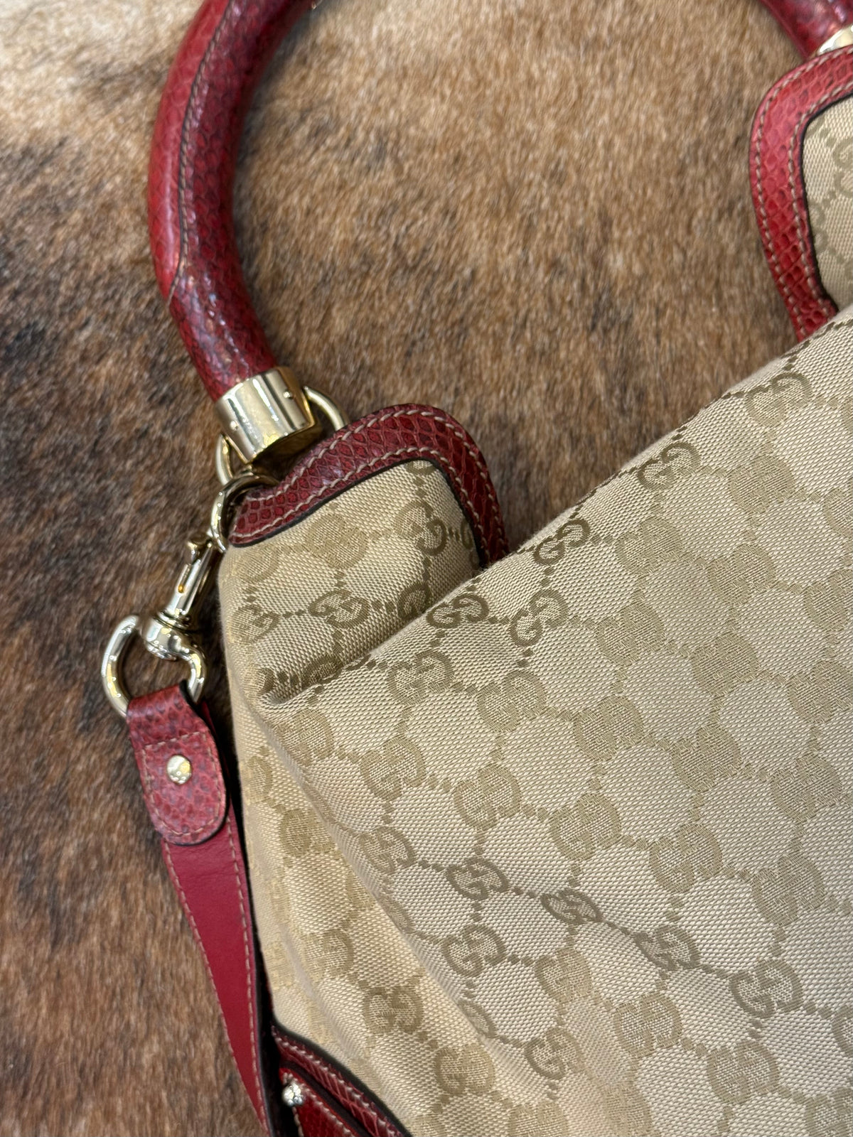 Gucci Indy red python and monogram s/s 2007