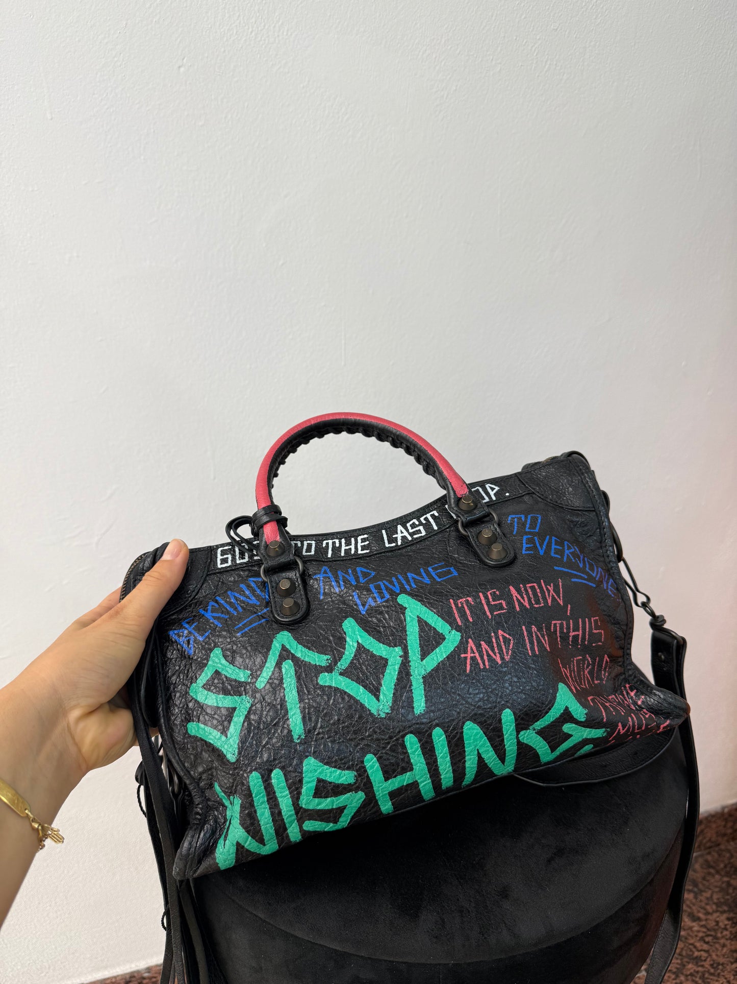 Balenciaga city graffiti small f/w 2018