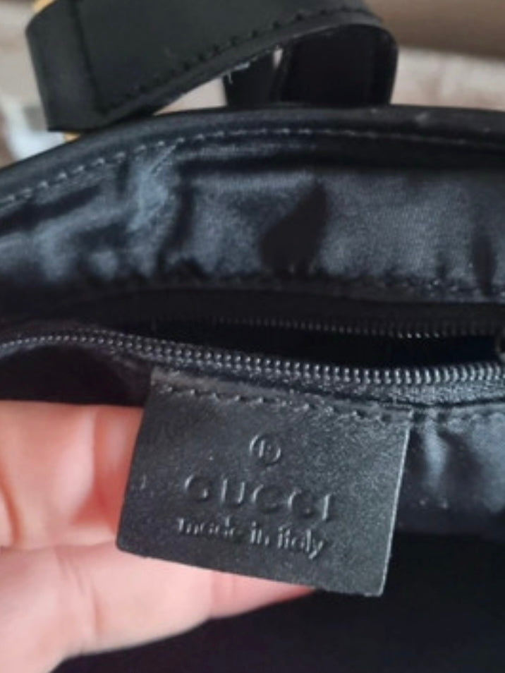 Gucci Jackie monogram black gold hardware era Tom Ford