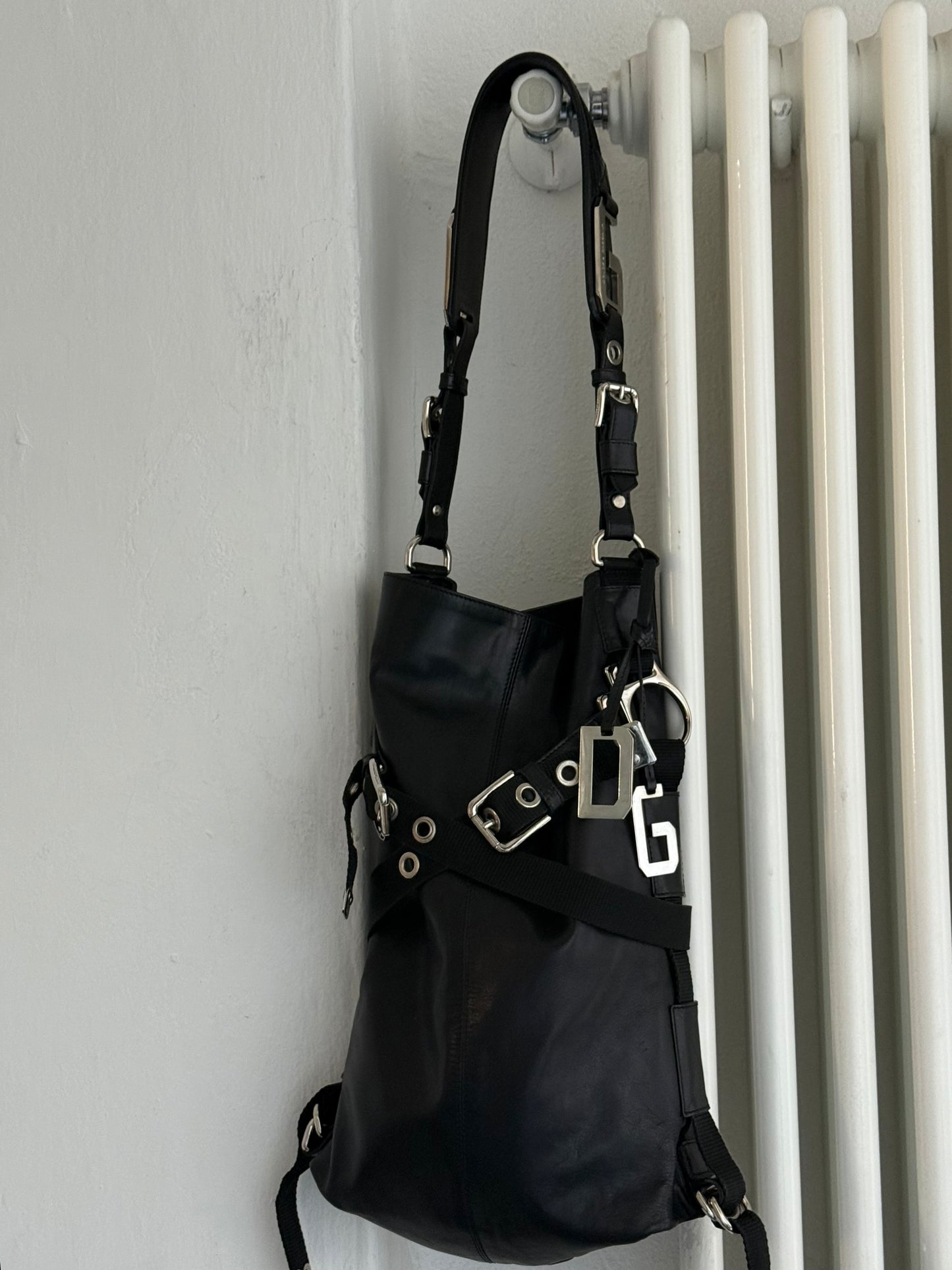 Dolce&Gabbana parachute bag black satchel f/w 2003