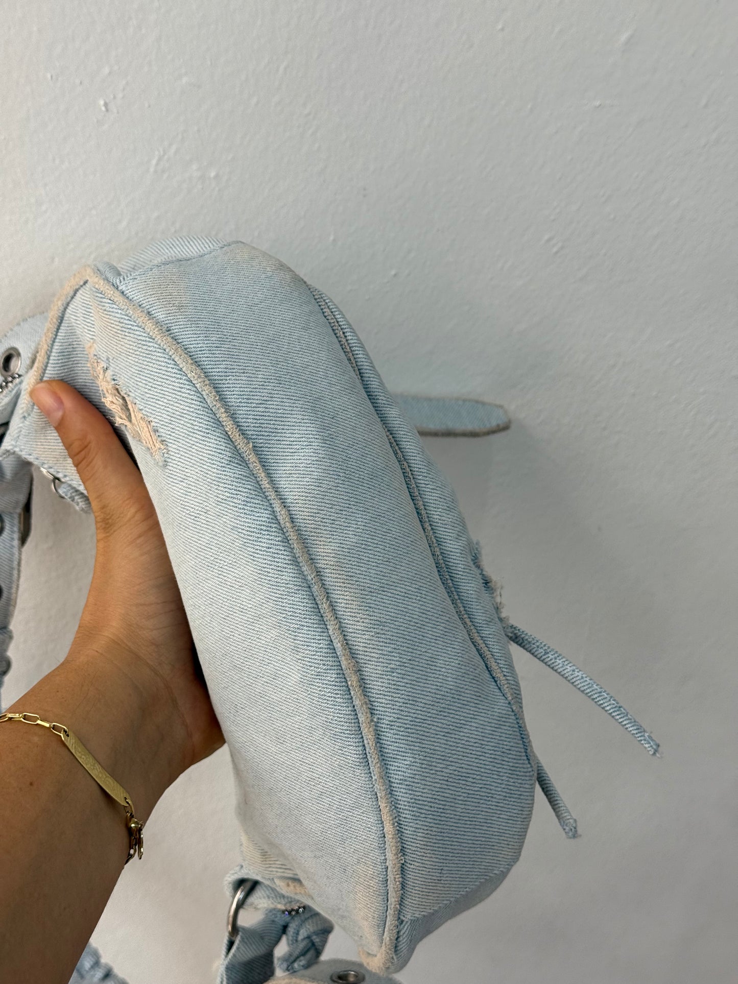 Balenciaga cagole XS denim e cristalli s/s 2023