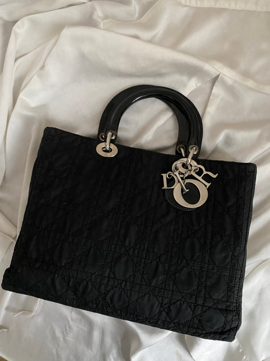 Dior Lady black hw silver