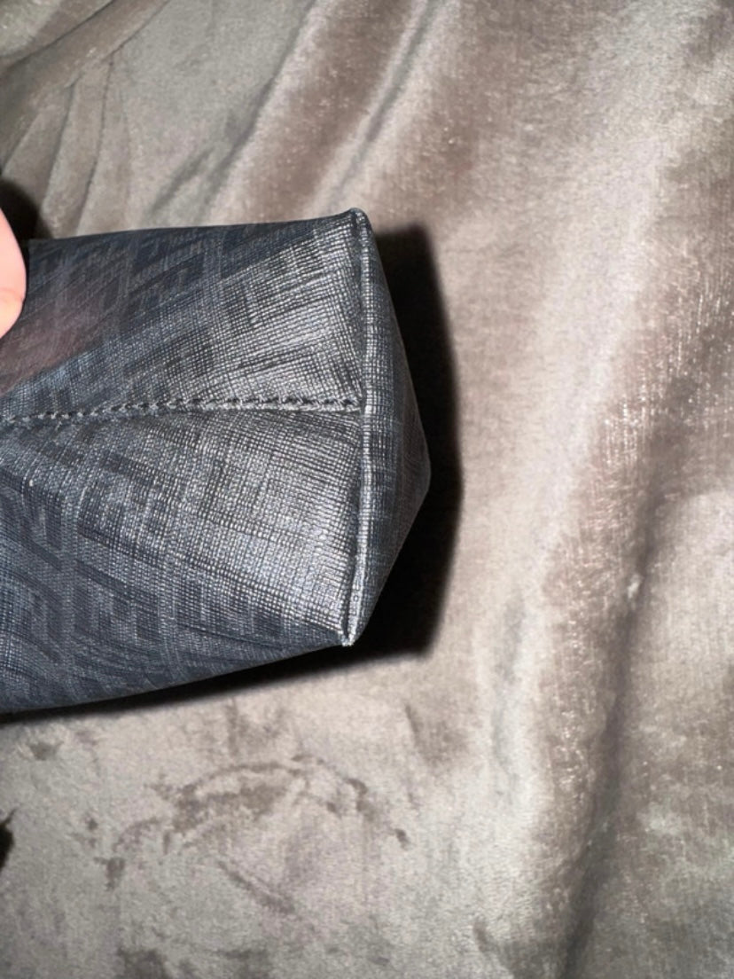 Fendi black zucchini clutch bag