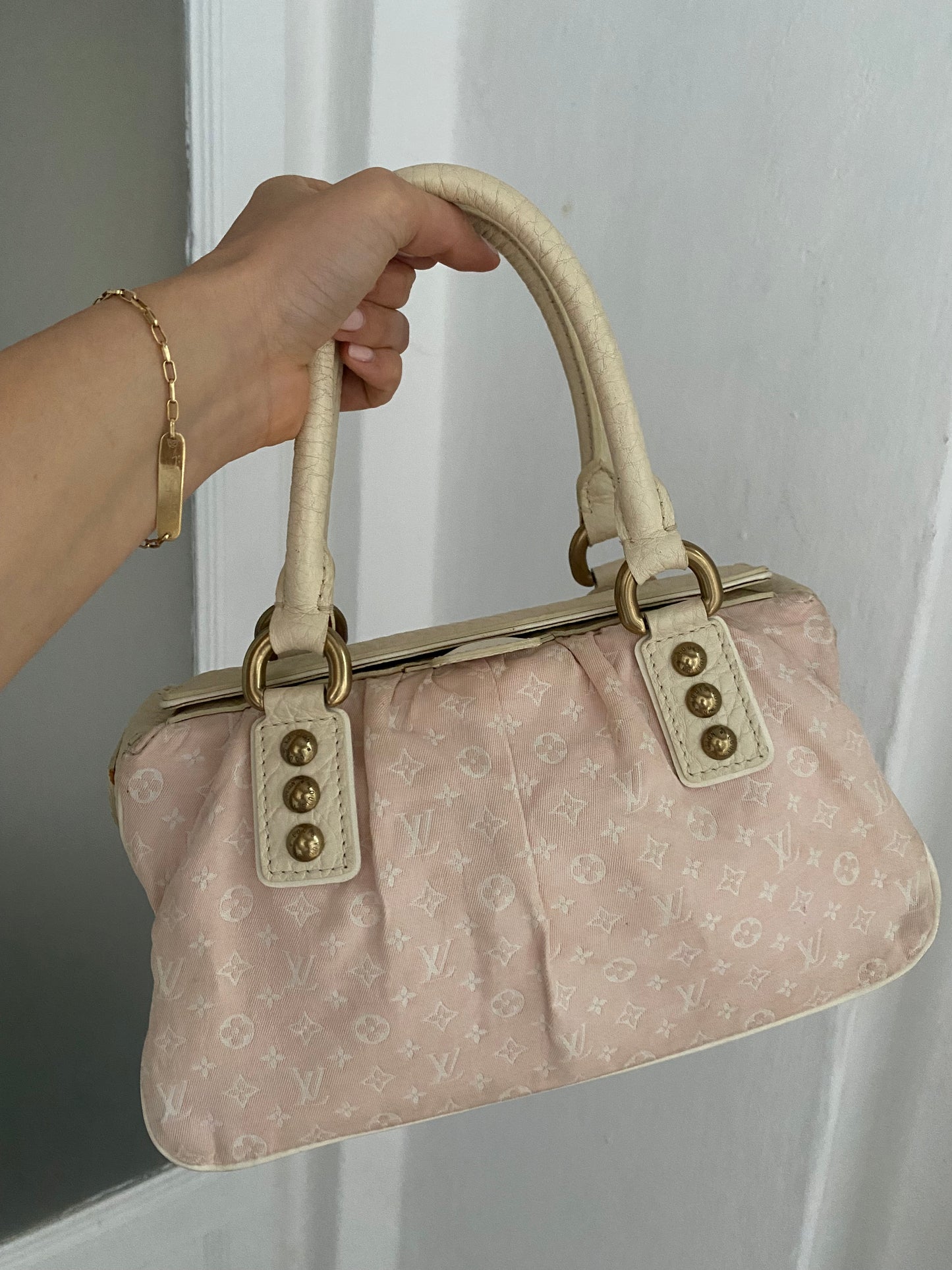 Louis Vuitton Mini Lin Trapeze PM pink denim