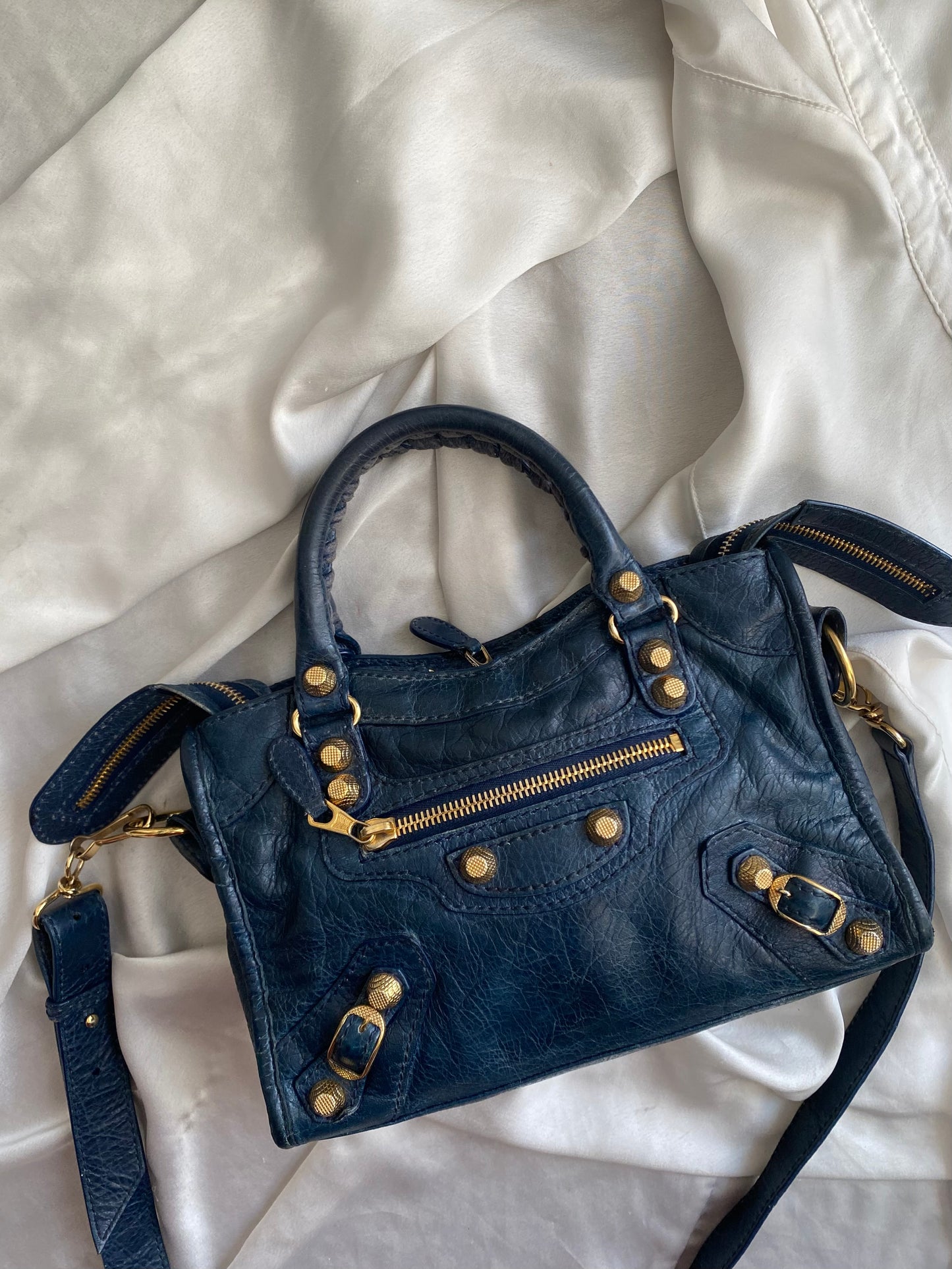 Balenciaga mini city bleu mineral s/s 2013