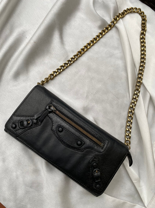 Balenciaga black clutch