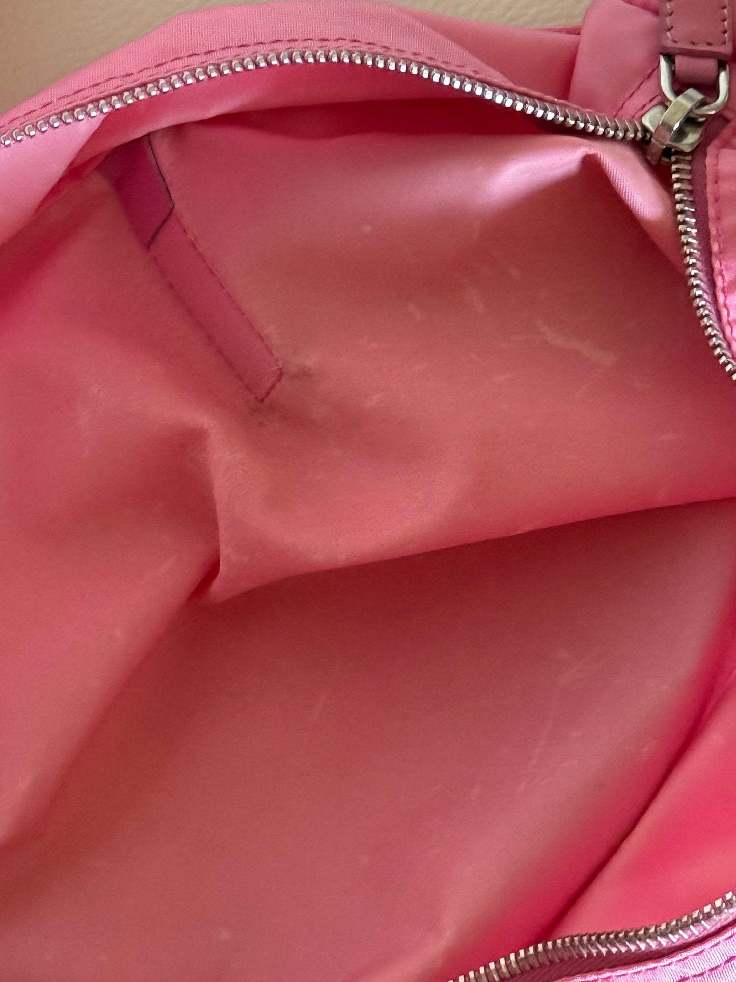 Prada pink nylon tote