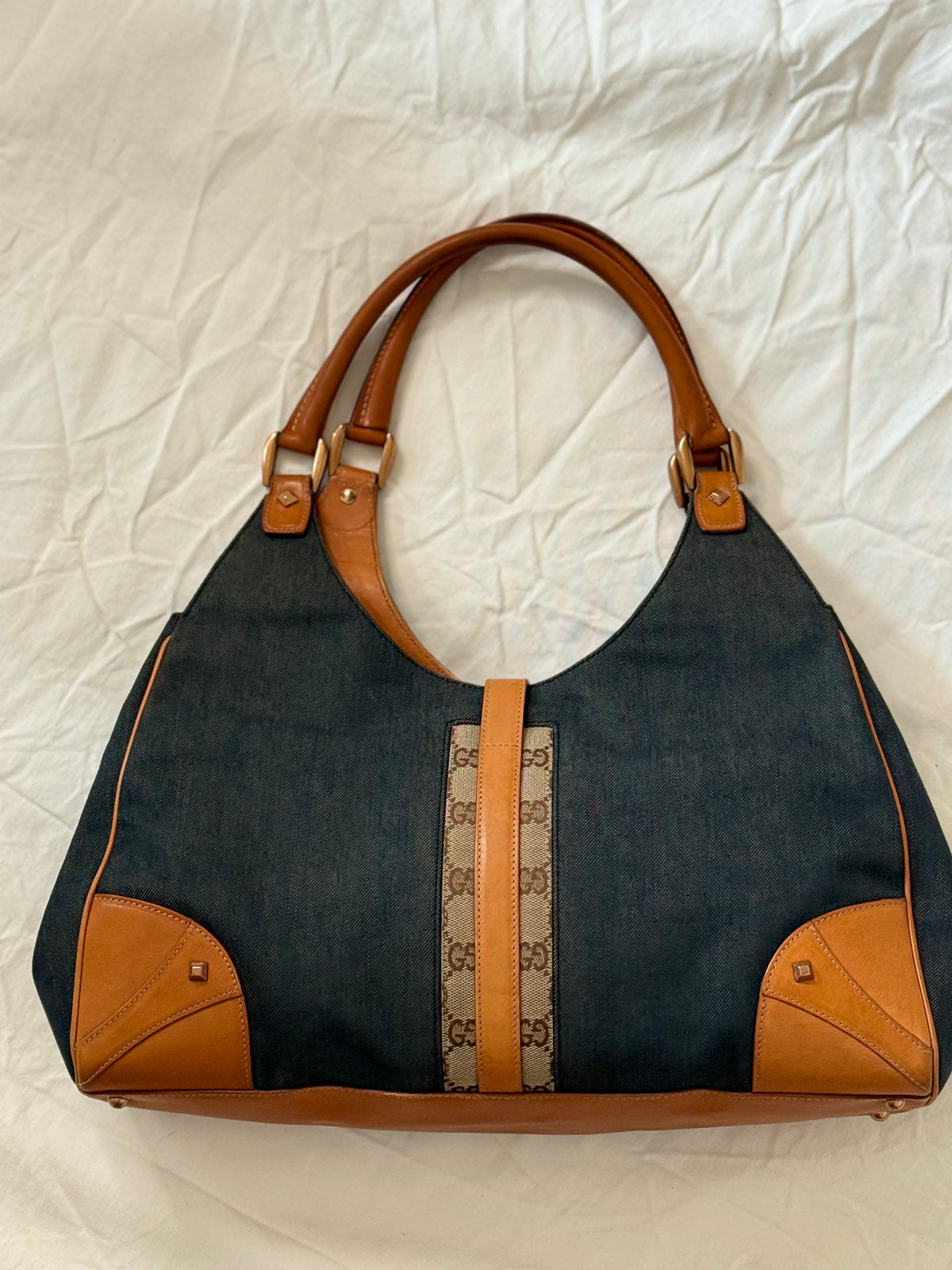 Gucci bardot denim
