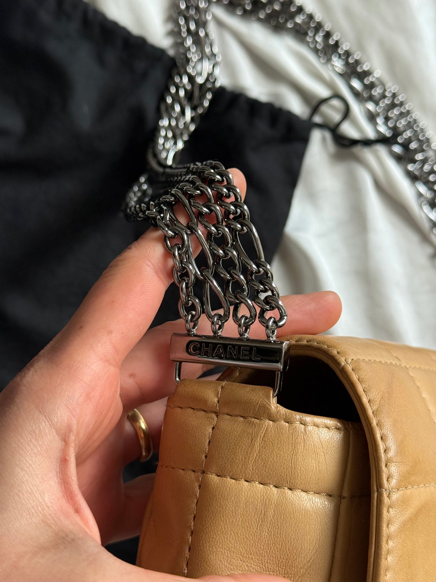 Chanel maxi chocolate bar 4 chains