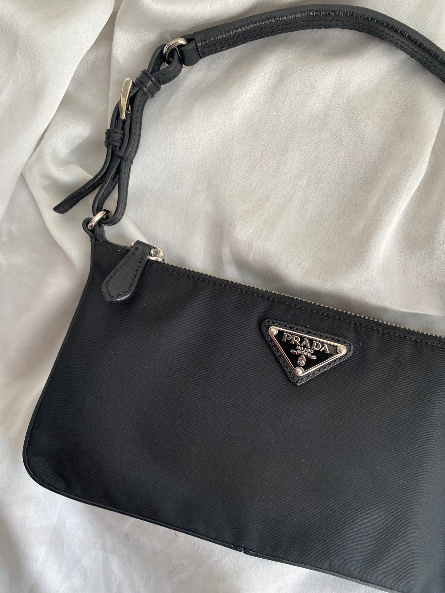 Prada black nylon clutch