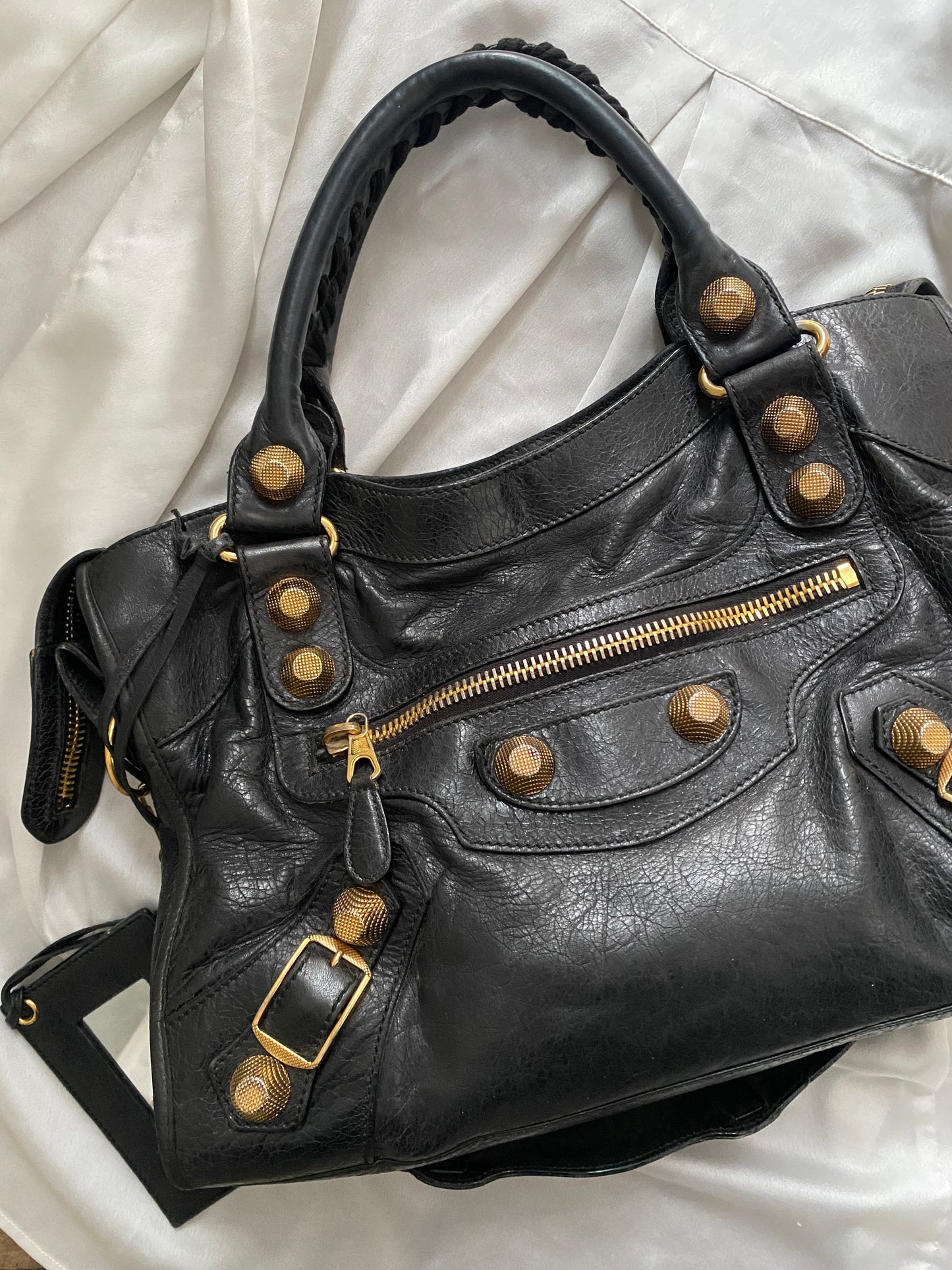 Balenciaga city anthracite giant hw gold