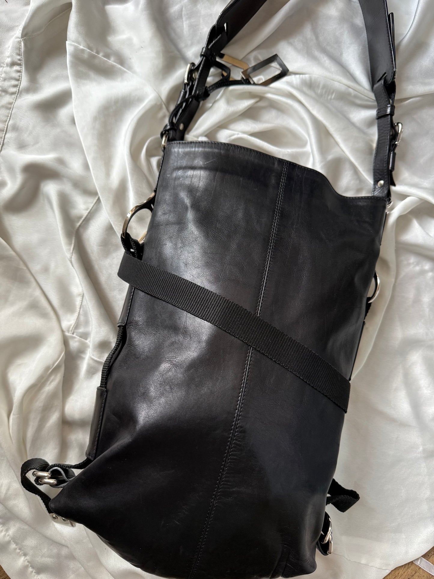 Dolce&Gabbana parachute bag black satchel f/w 2003