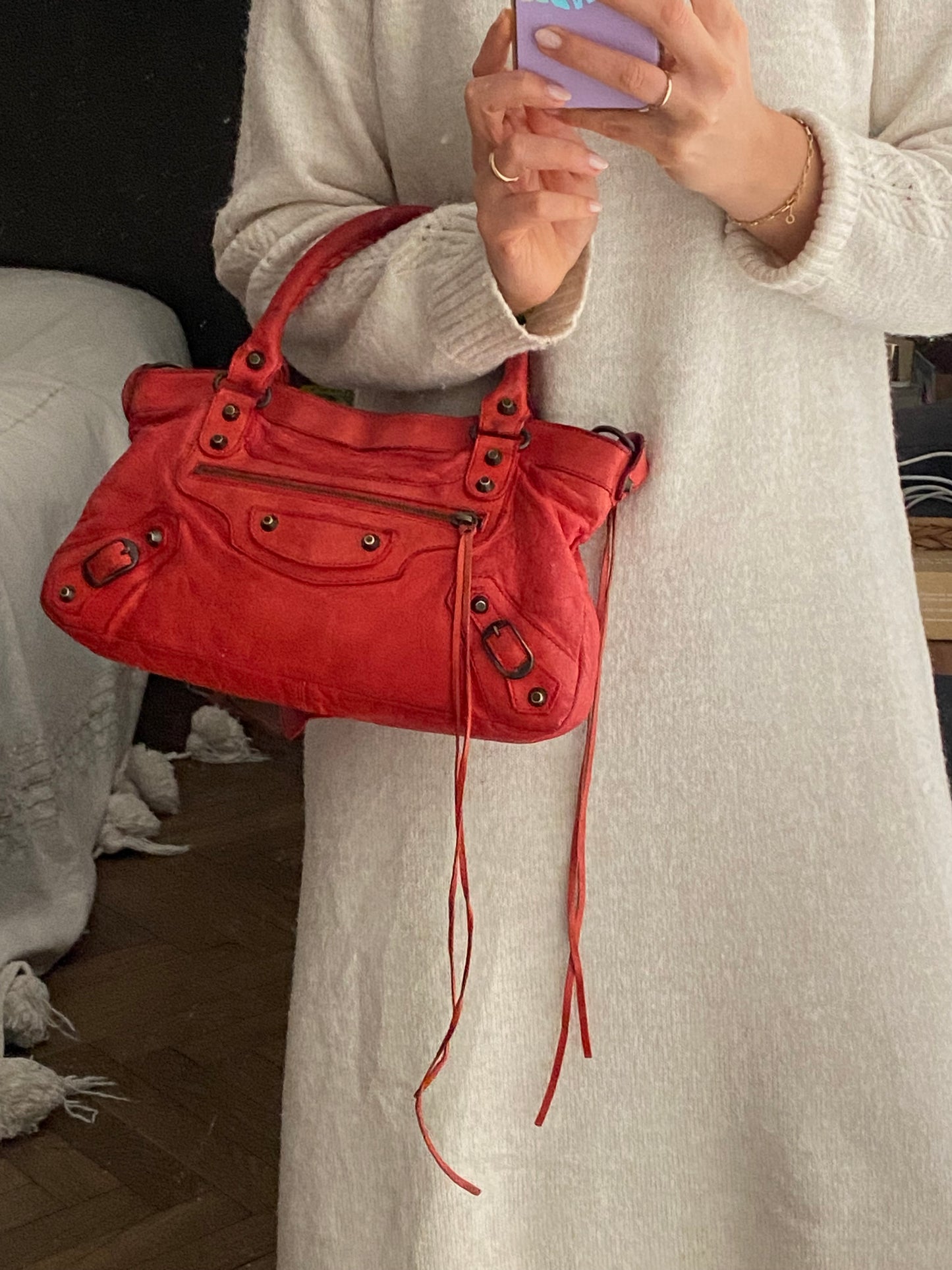 Balenciaga first cherry red