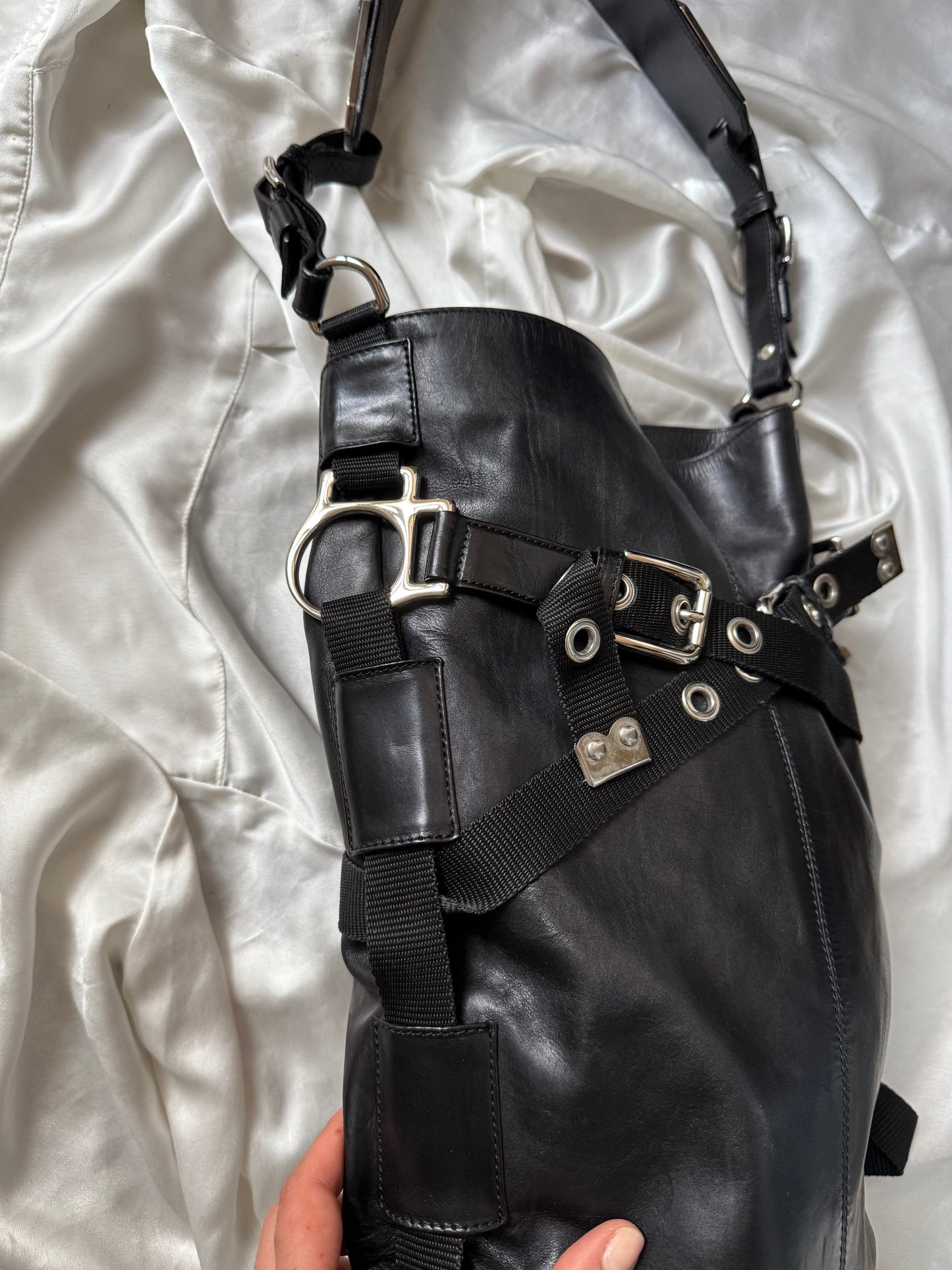 Dolce&Gabbana parachute bag black satchel f/w 2003