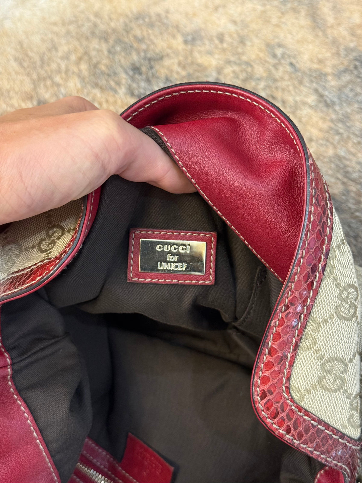 Gucci Indy red python and monogram s/s 2007