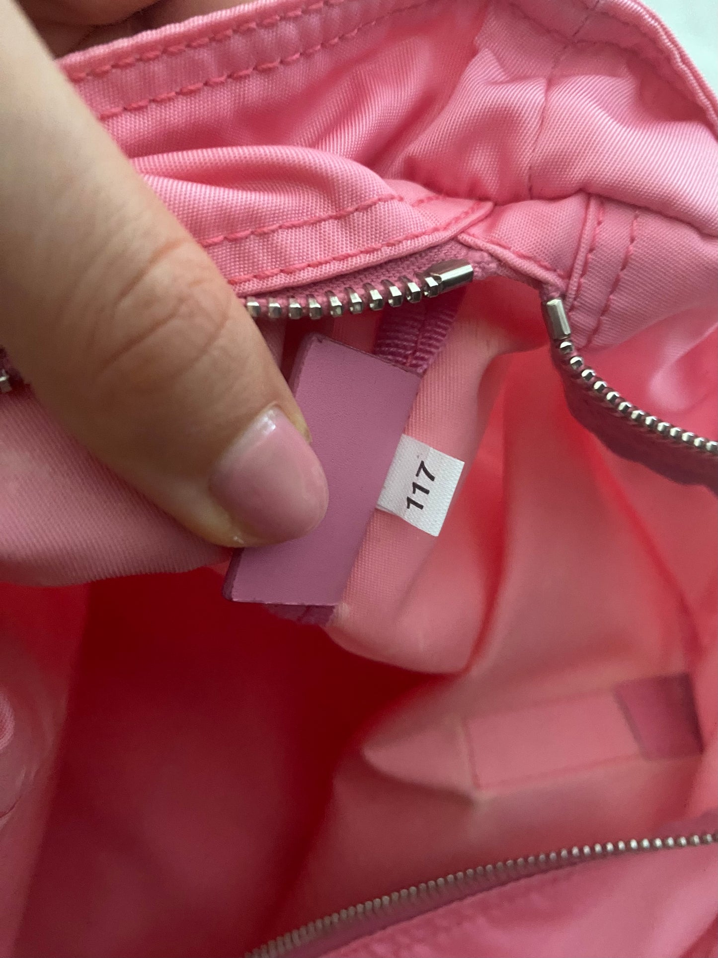 Prada pink nylon tote