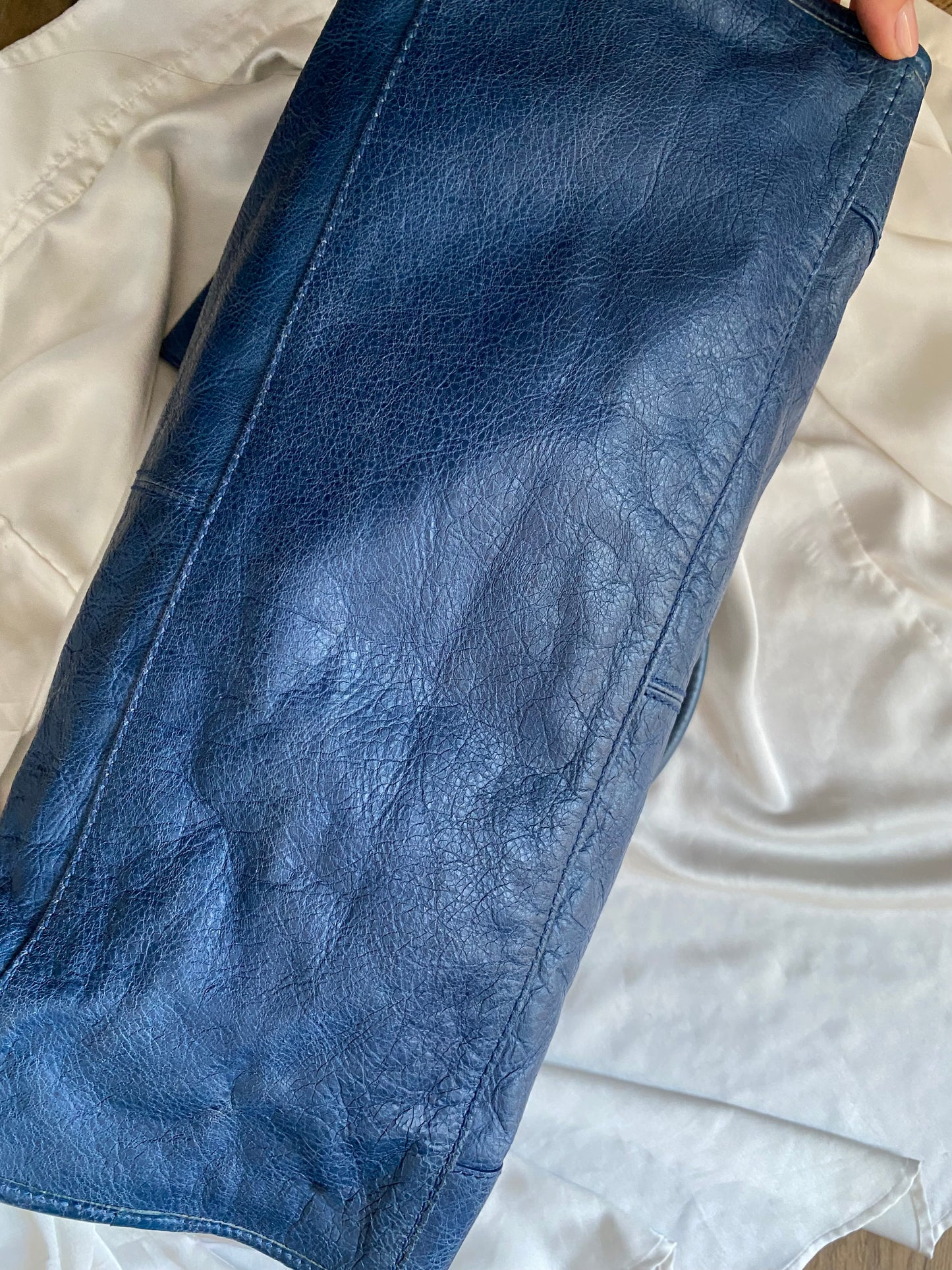 Balenciaga city bleu cobalt s/s 2012 giant hw rose gold