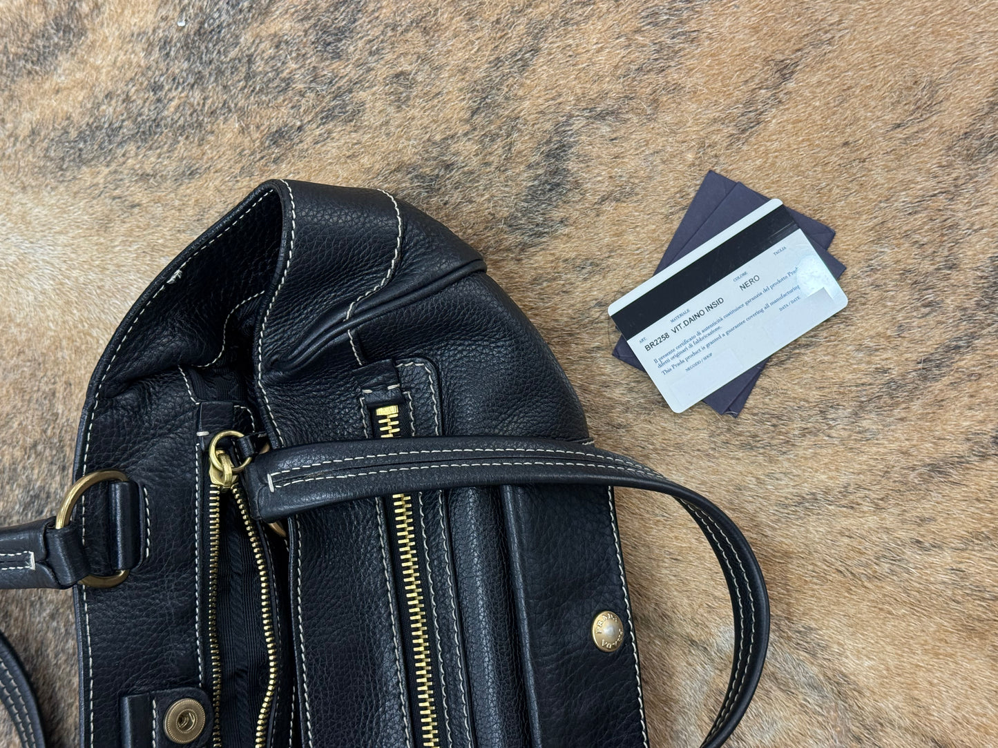 Prada double pocket black