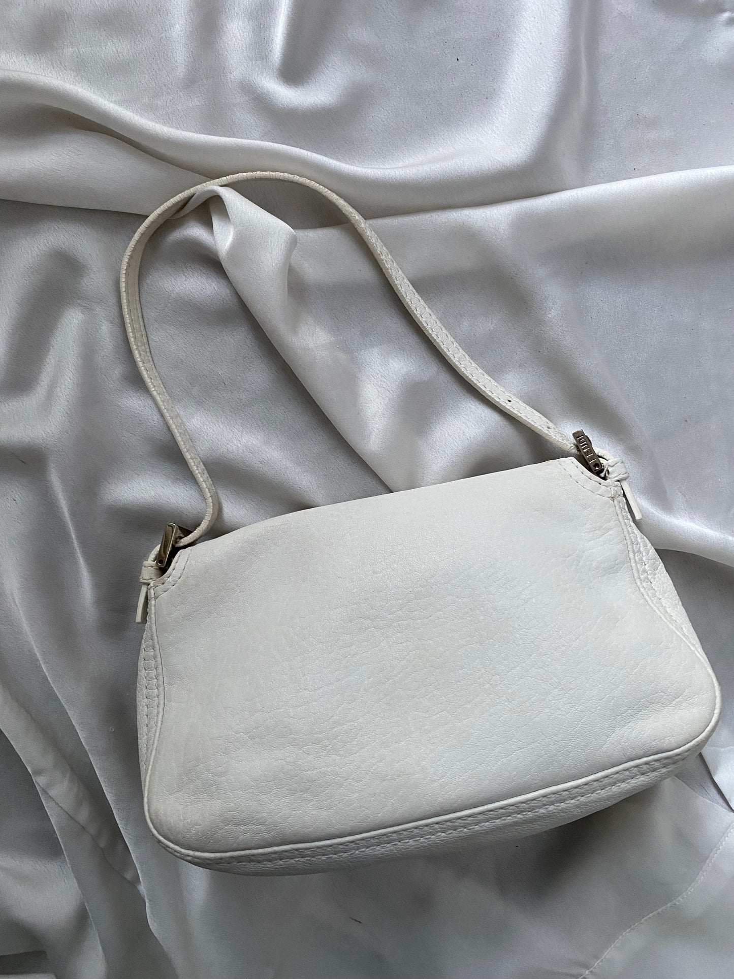 Fendi mini mom white leather
