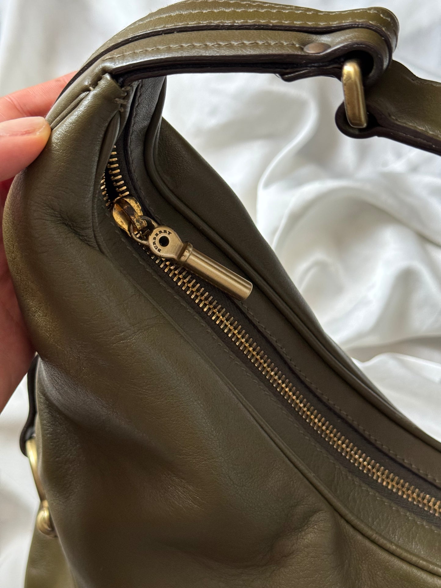 Burberry hobo olive green