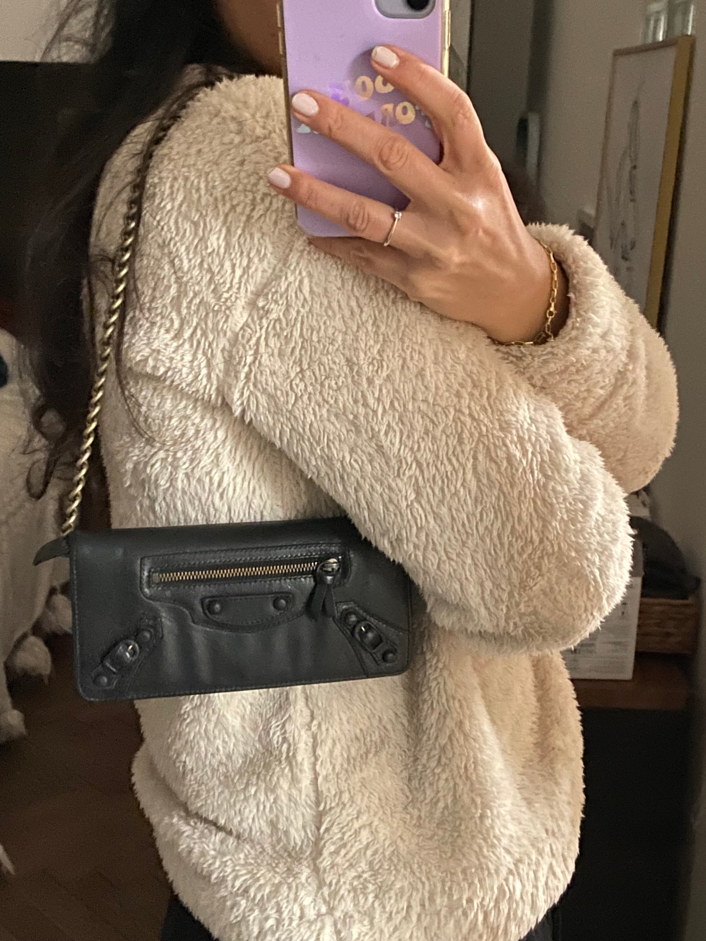 Balenciaga black clutch