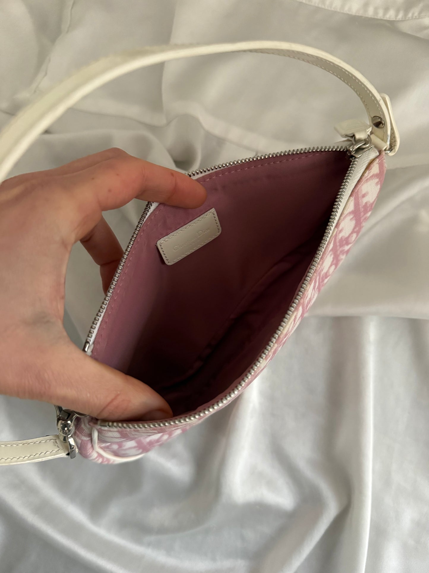 Dior mini saddle monogram rosa