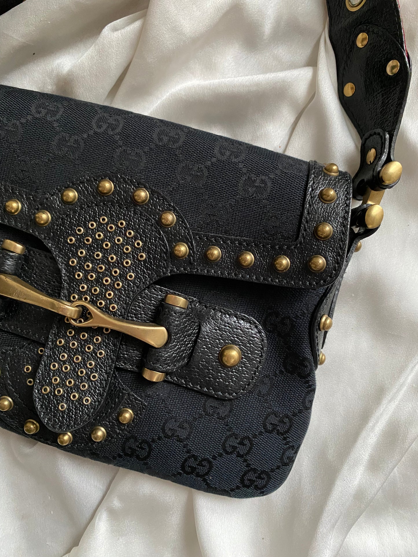 Gucci Pelham horsebit monogram nero