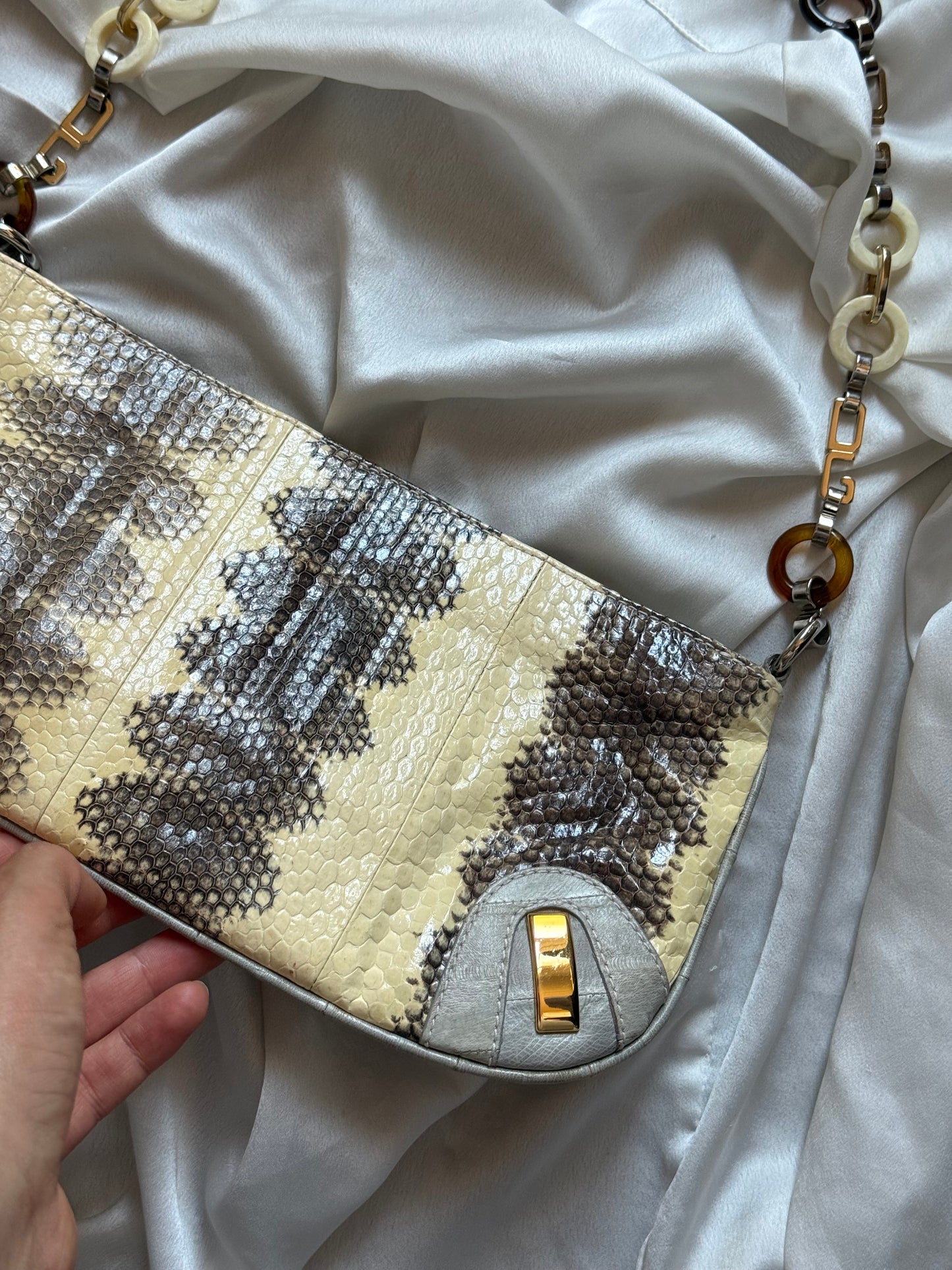 Dolce&Gabbana pochette pitone chain