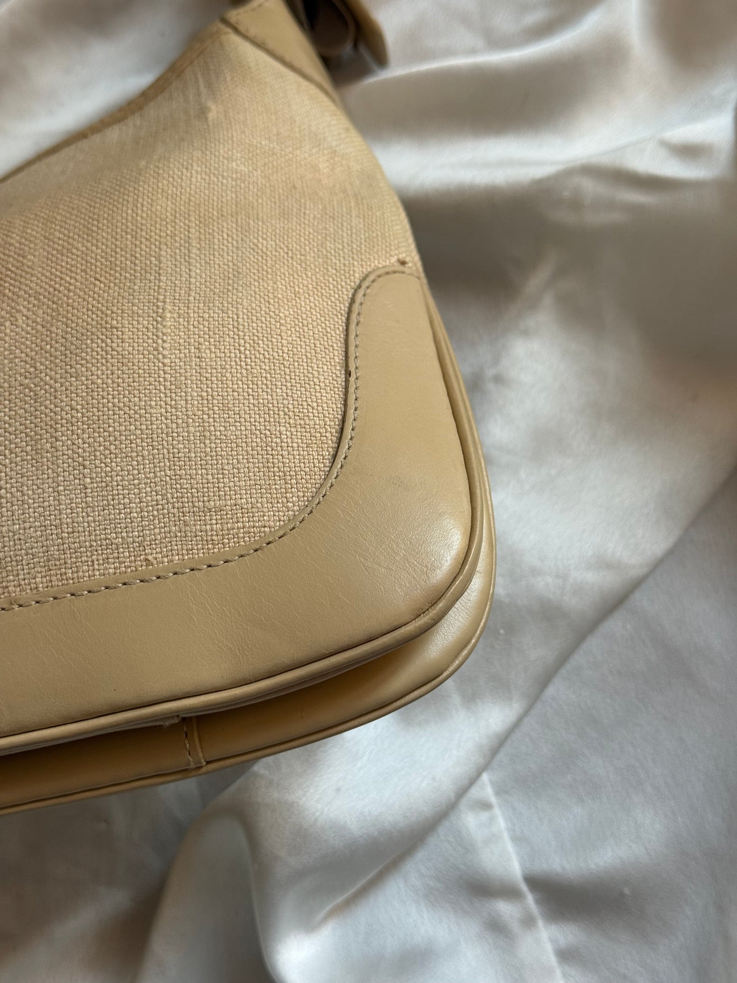 Gucci Jackie small era Tom ford vitello beige e lino