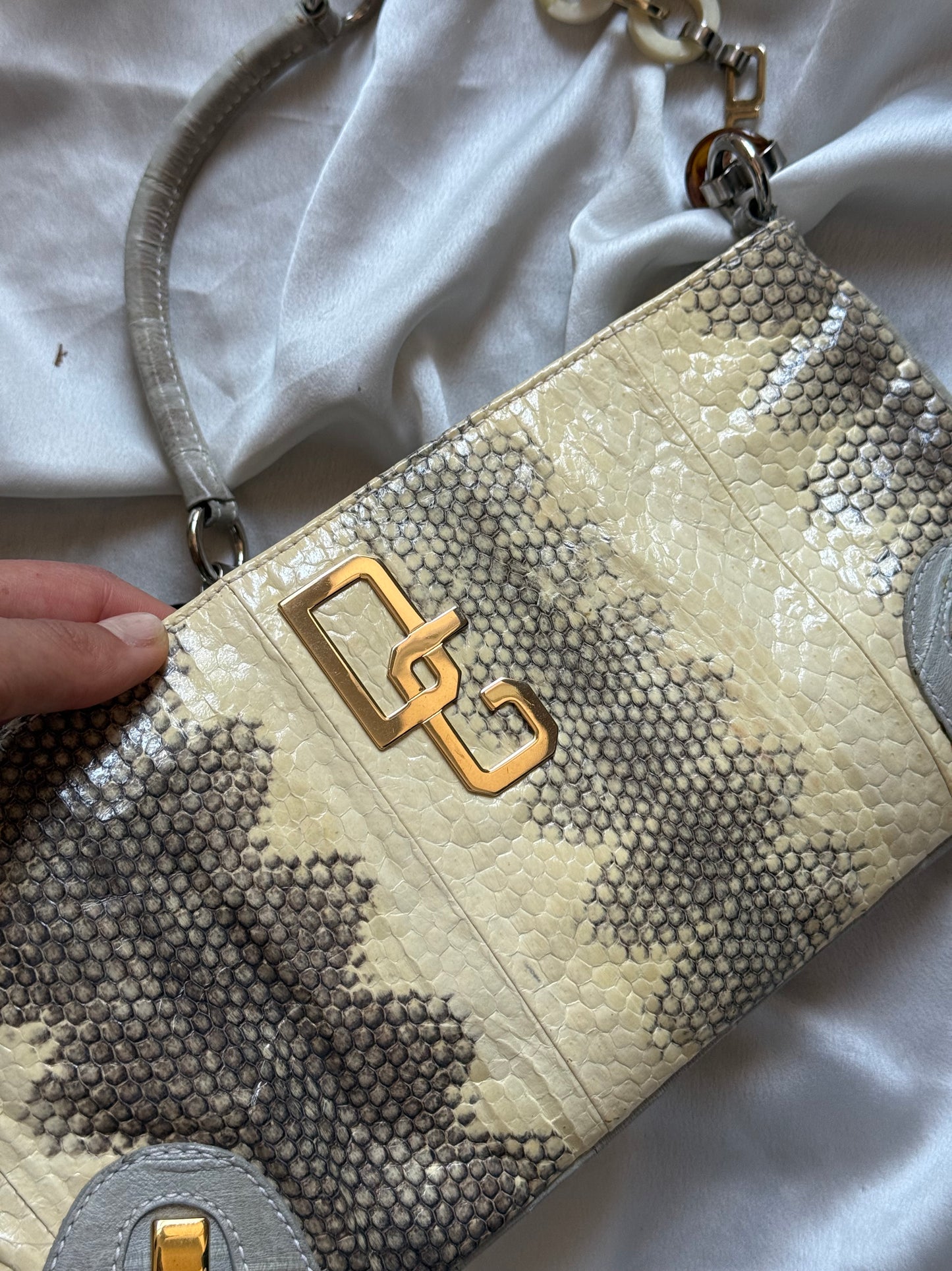 Dolce&Gabbana pochette pitone chain