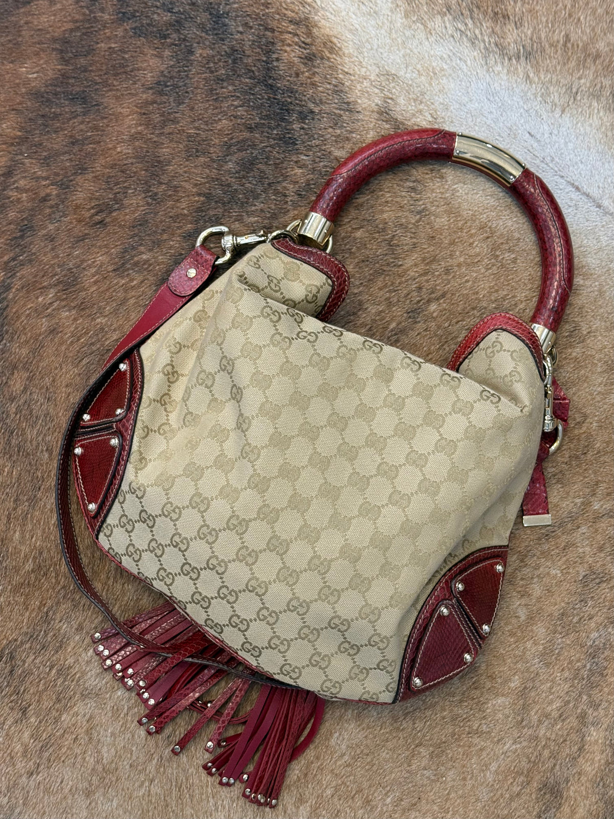Gucci Indy red python and monogram s/s 2007
