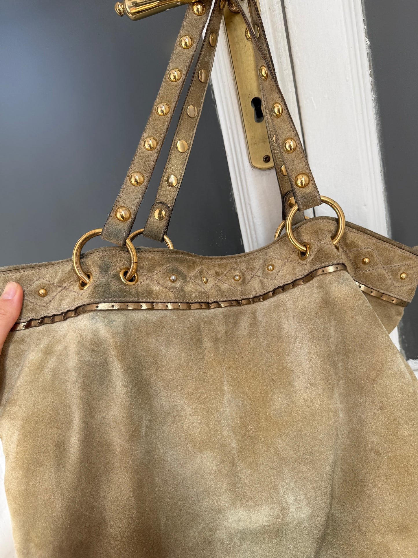 Gucci Irina tote in camoscio beige