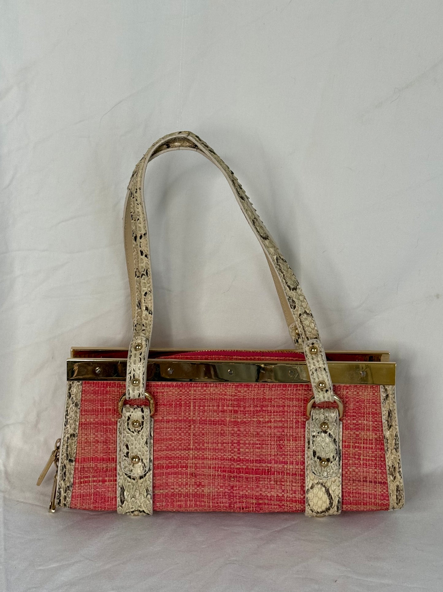 Dolce&Gabbana rafia rosa e pitone