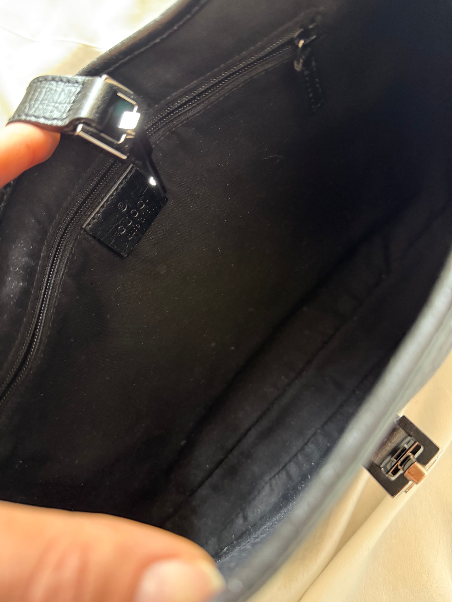 Gucci Jackie monogram nero hardware argento era Tom Ford ottime condizioni
