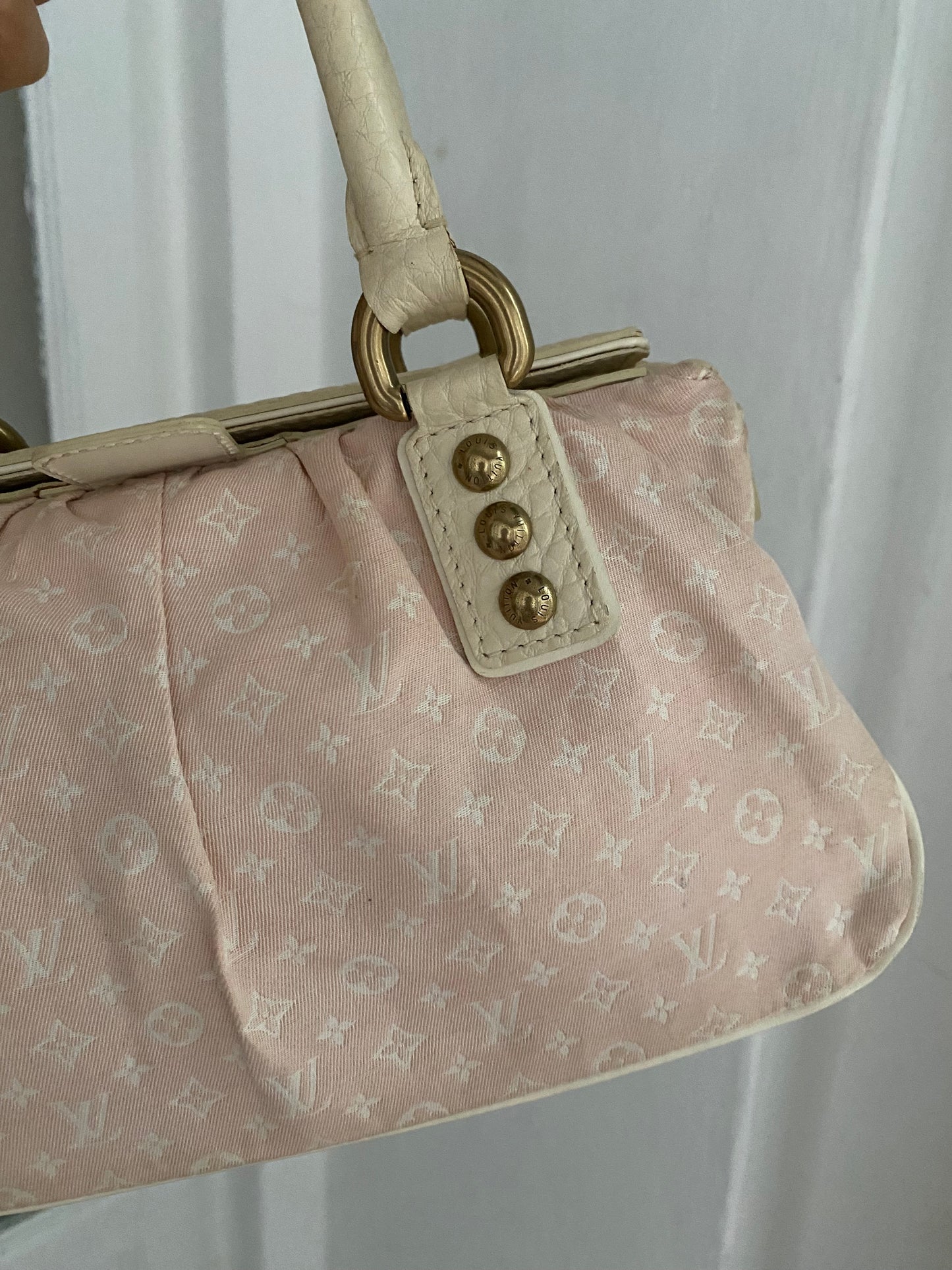 Louis Vuitton Mini Lin Trapeze PM pink denim