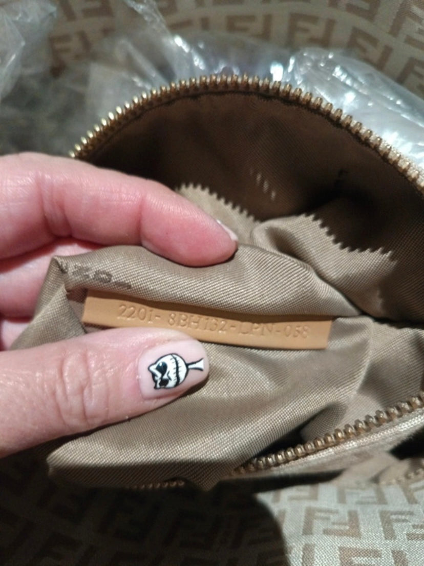Fendi beige zucchini tote
