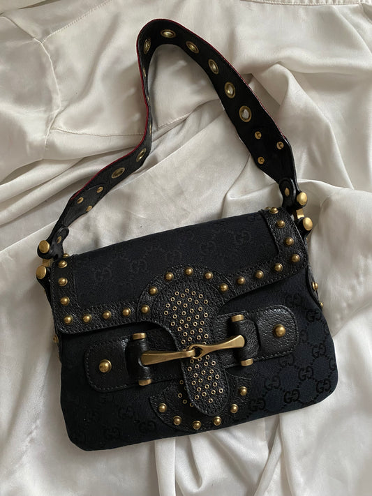 Gucci Pelham horsebit monogram nero