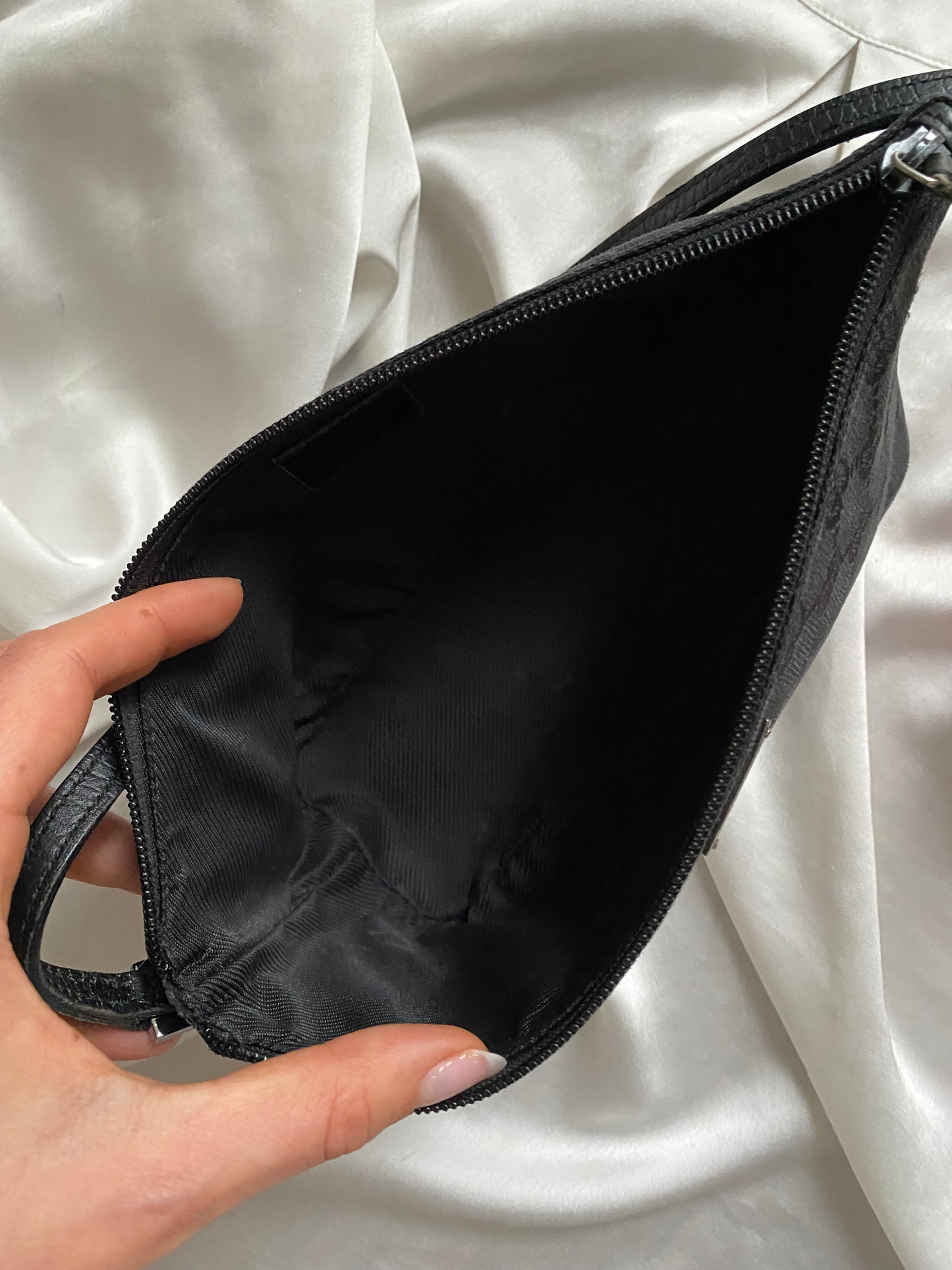 Gucci black monogram boat