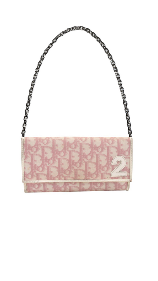 Pink Dior Trotter clutch bag
