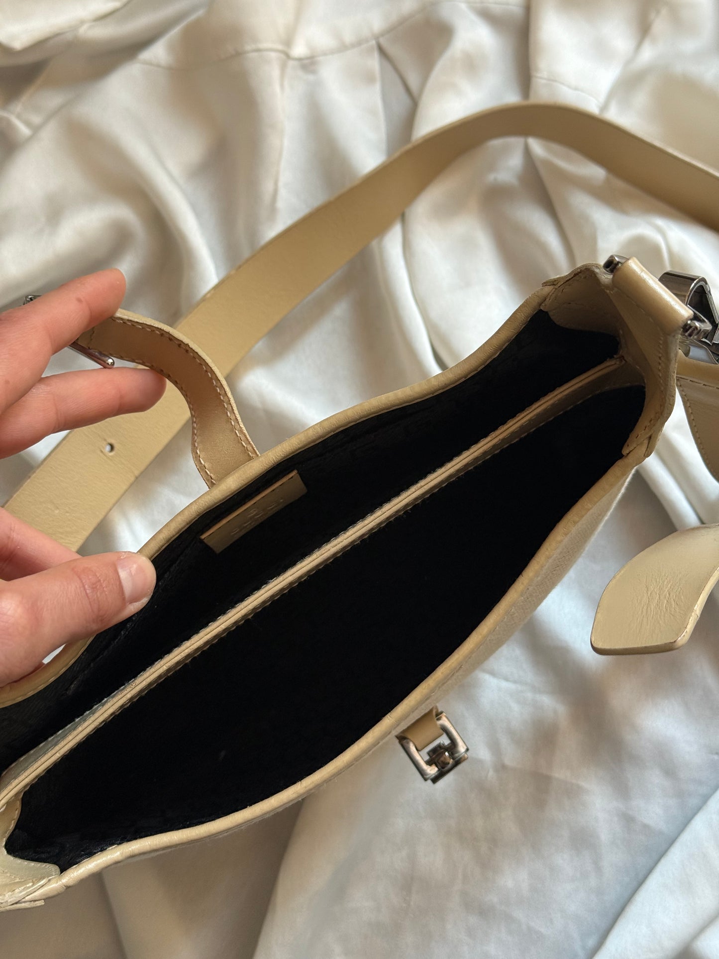 Gucci Jackie small era Tom ford vitello beige e lino