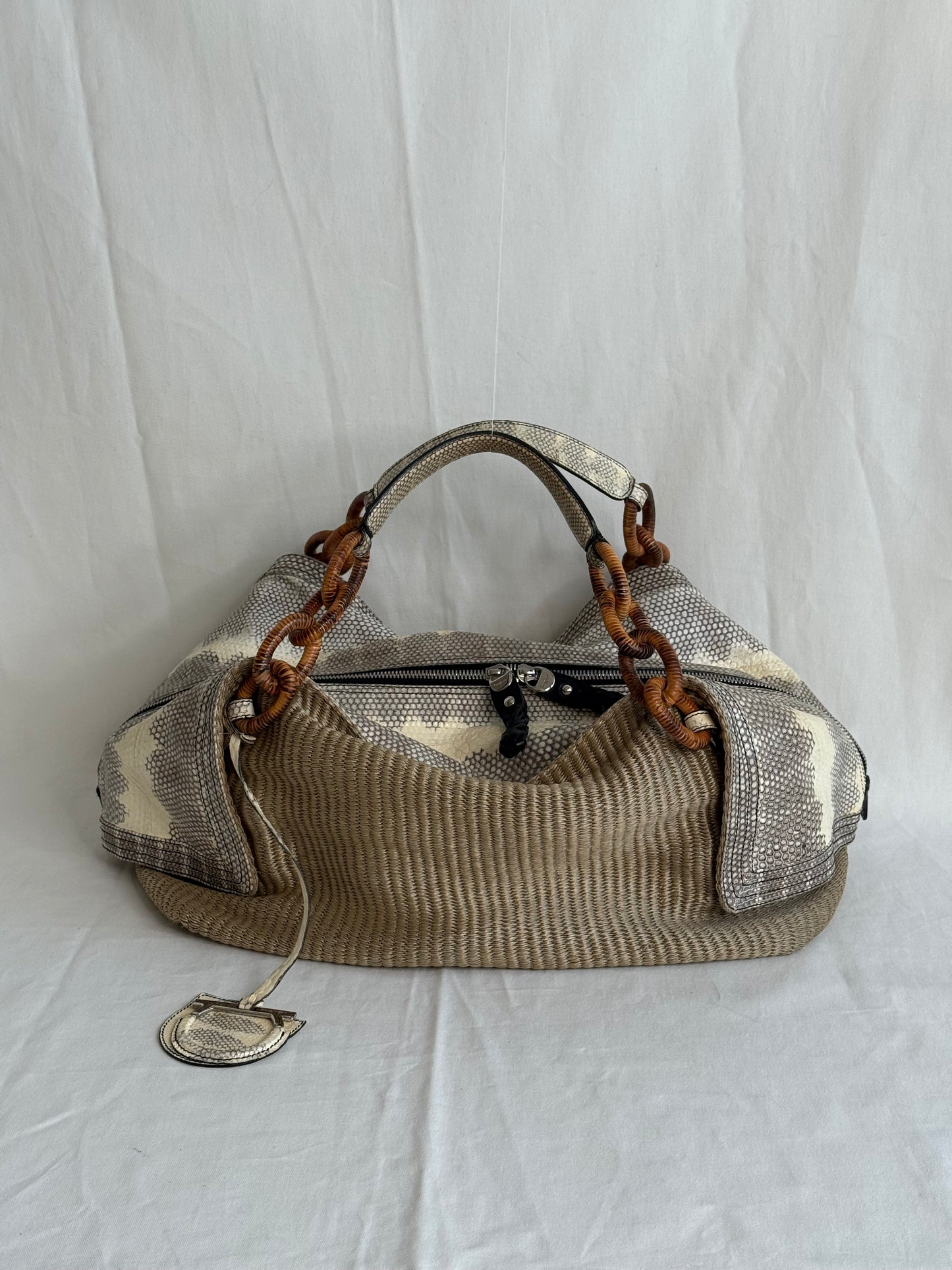 Salvatore Ferragamo rafia e pitone