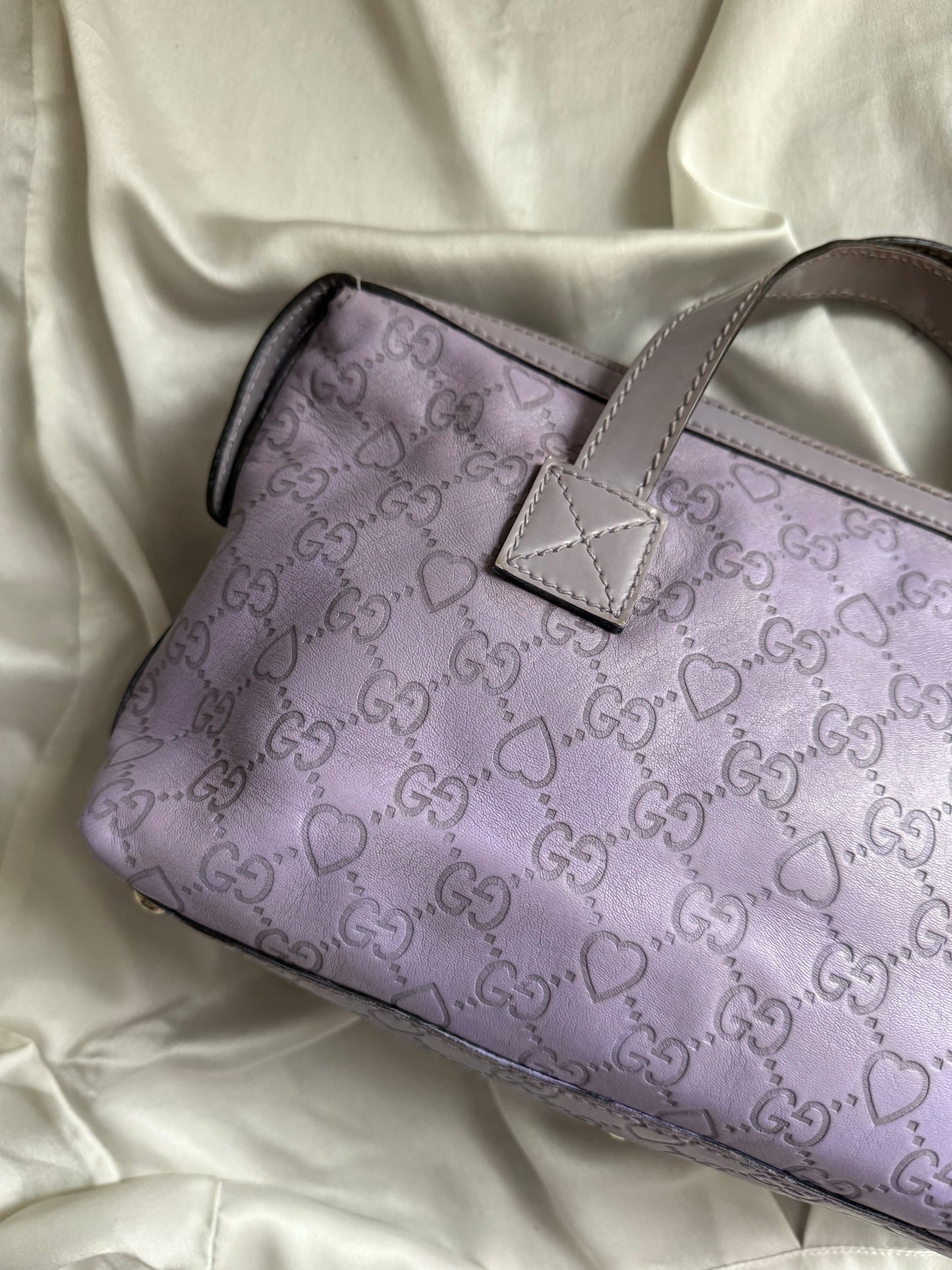 Gucci bowling lilac heart monogram