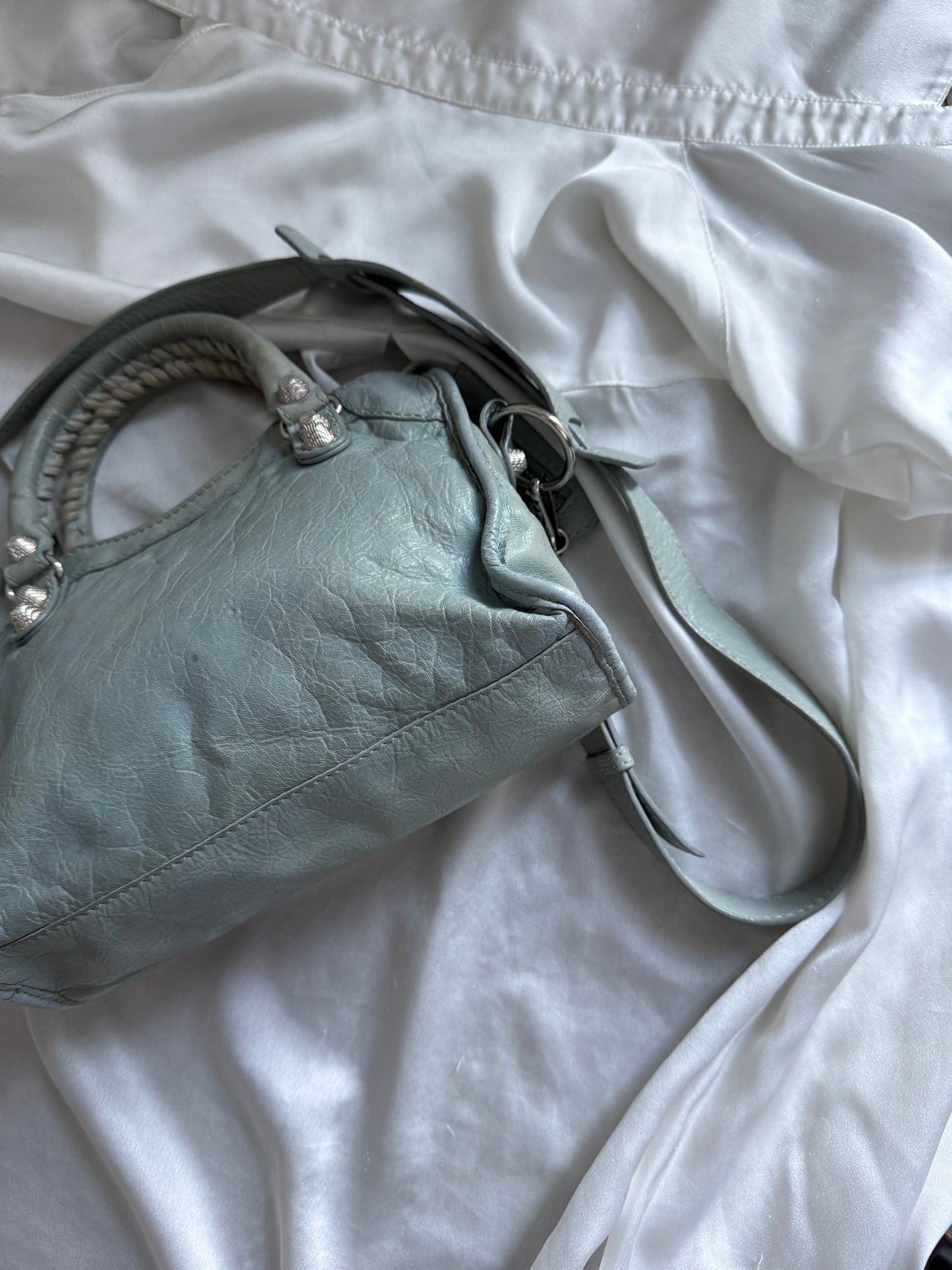 Balenciaga mini city bleu acier s/s 2013