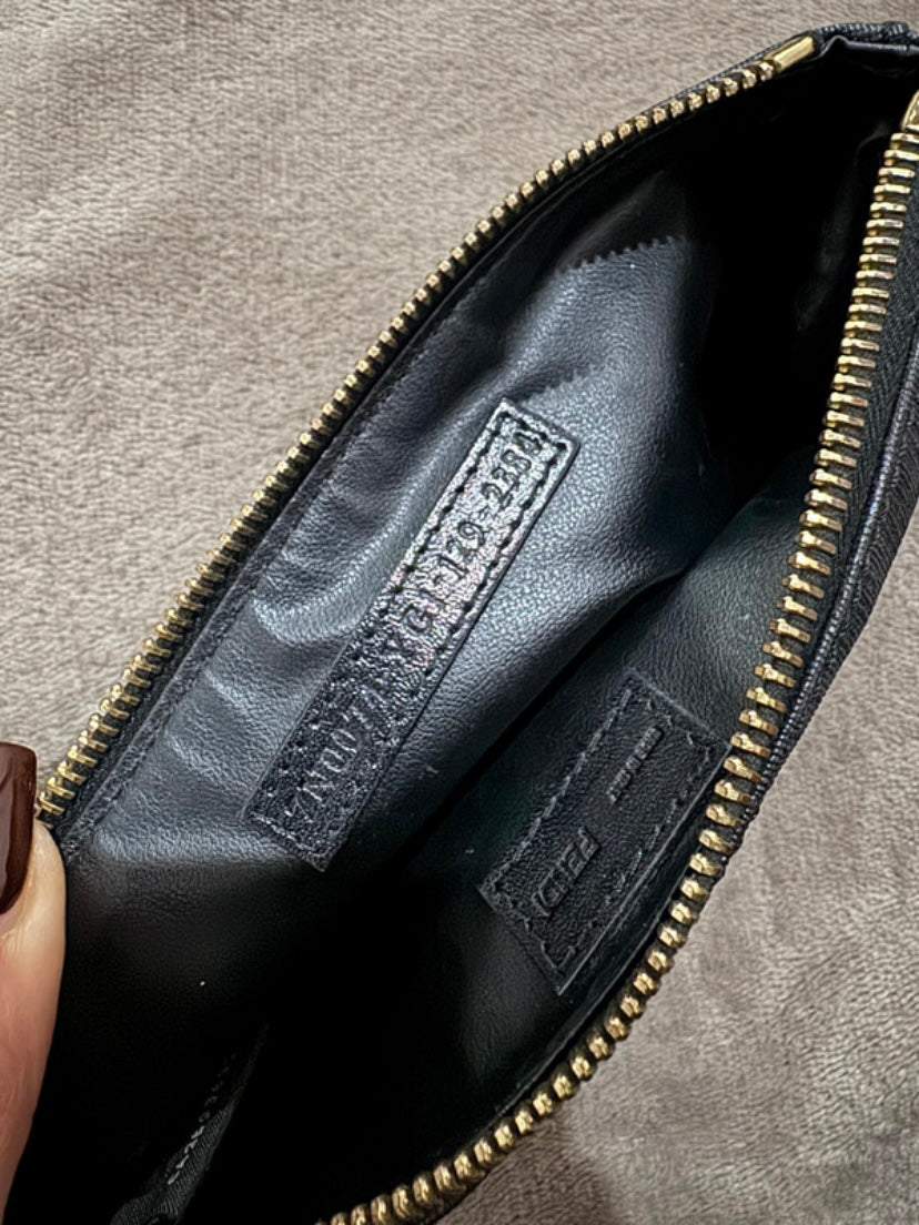 Fendi black zucchini clutch bag