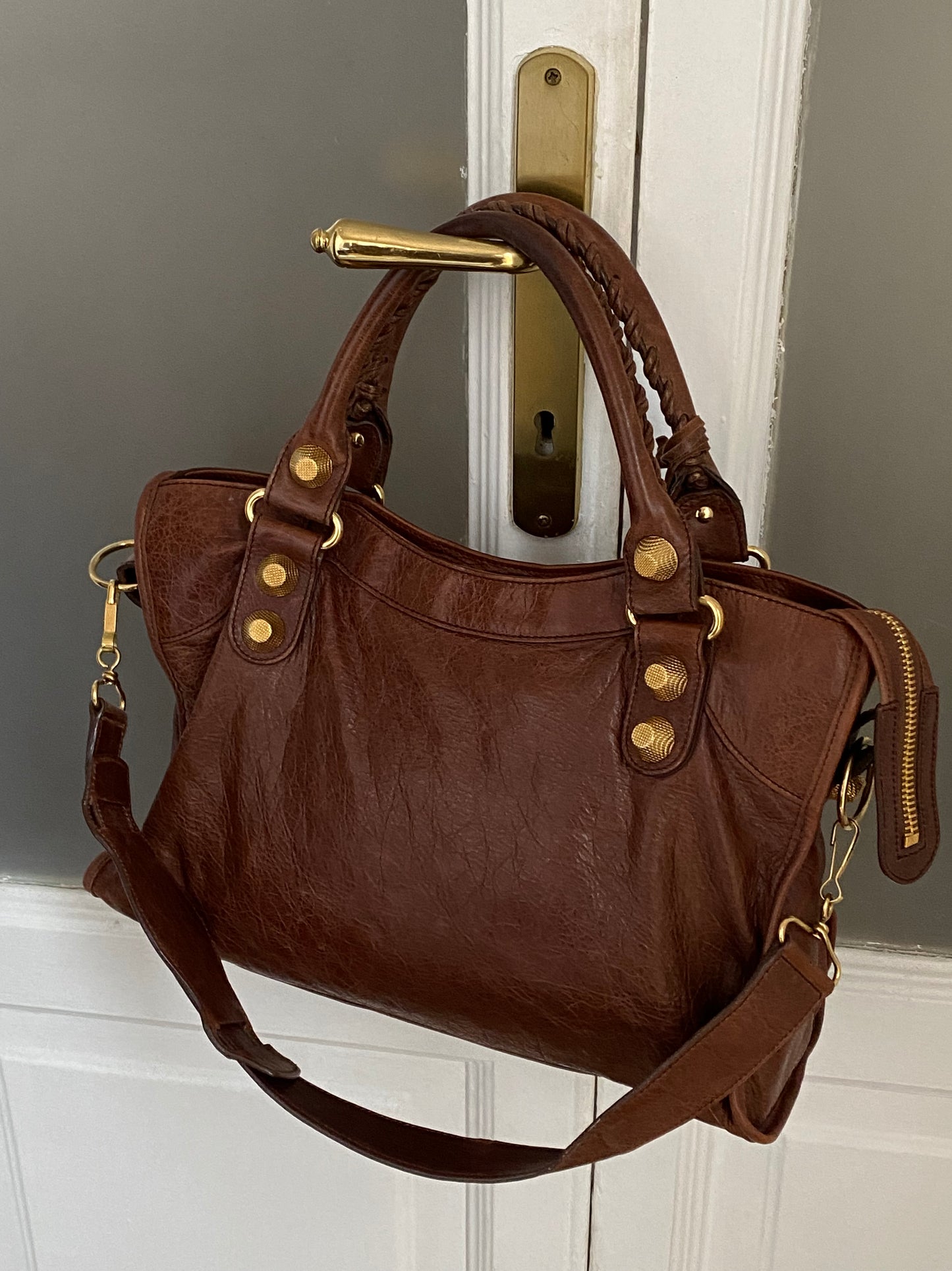 Balenciaga city chataigne giant hw gold