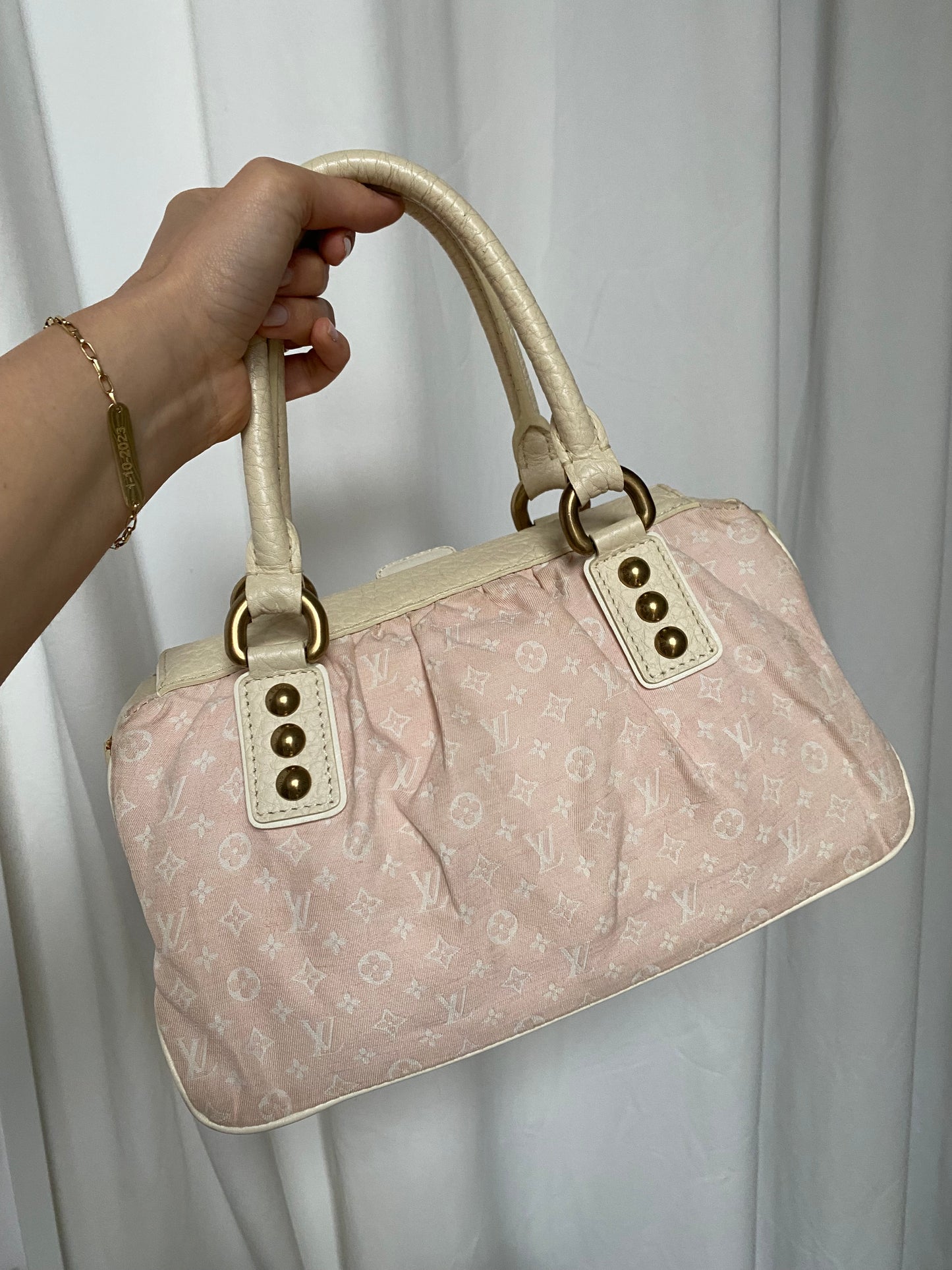 Louis Vuitton Mini Lin Trapeze PM pink denim