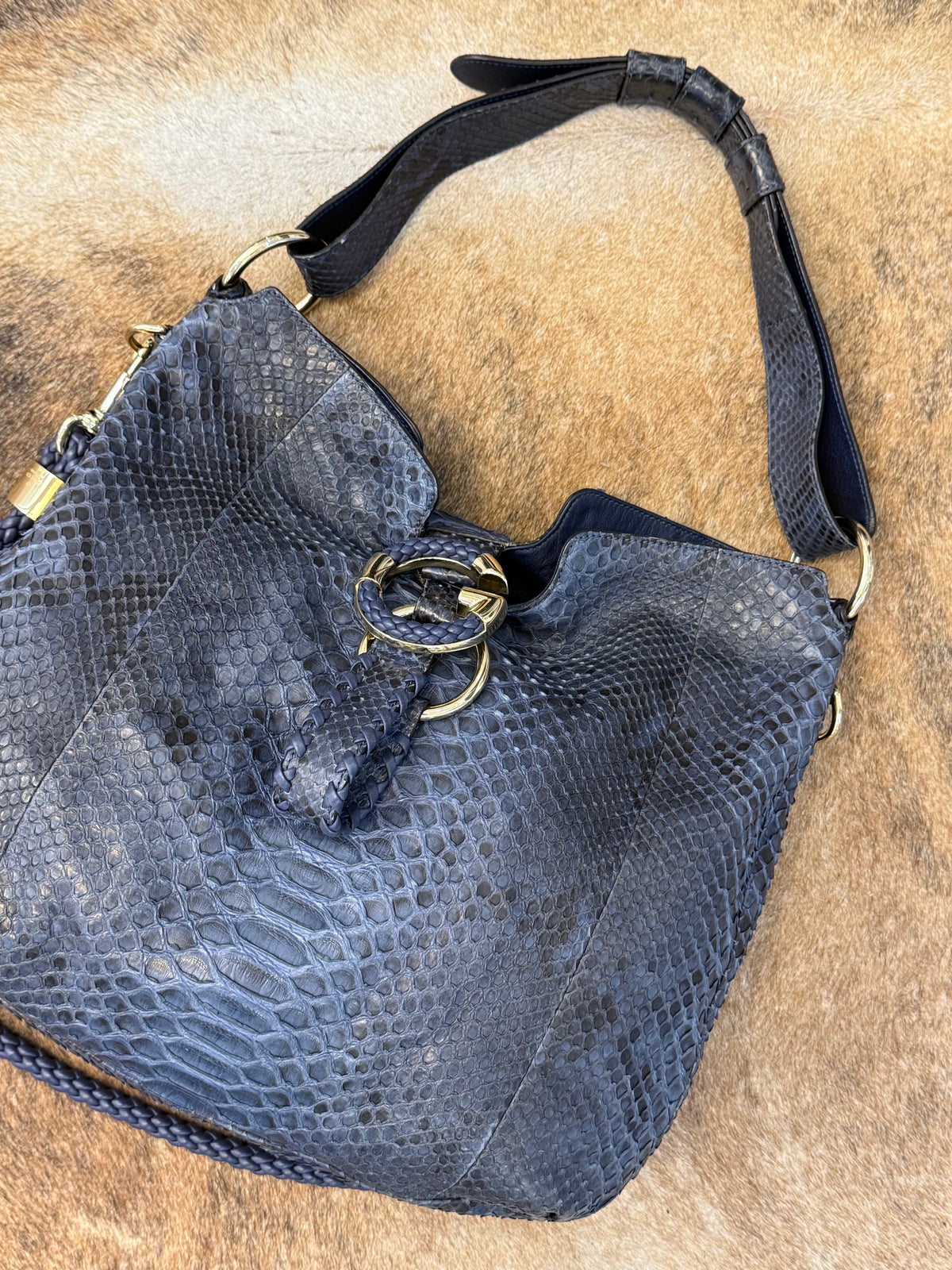 Gucci G-wave blue Python era Frida Giannini
