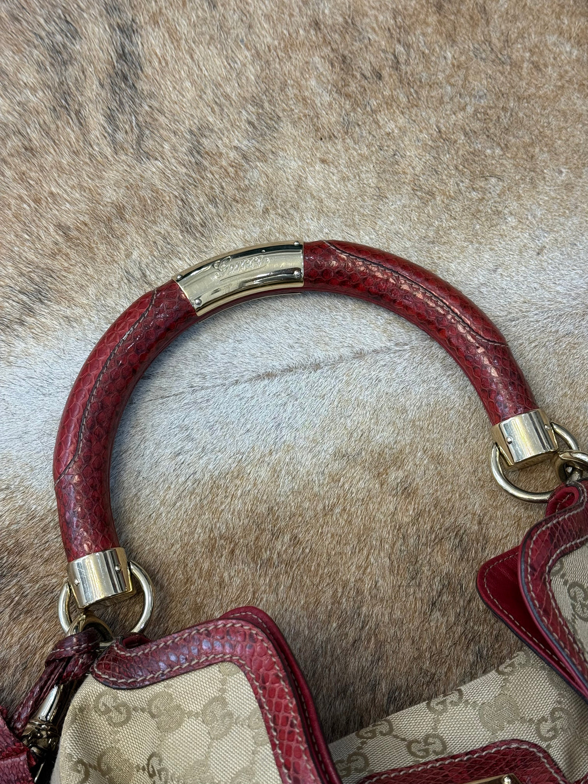 Gucci Indy red python and monogram s/s 2007