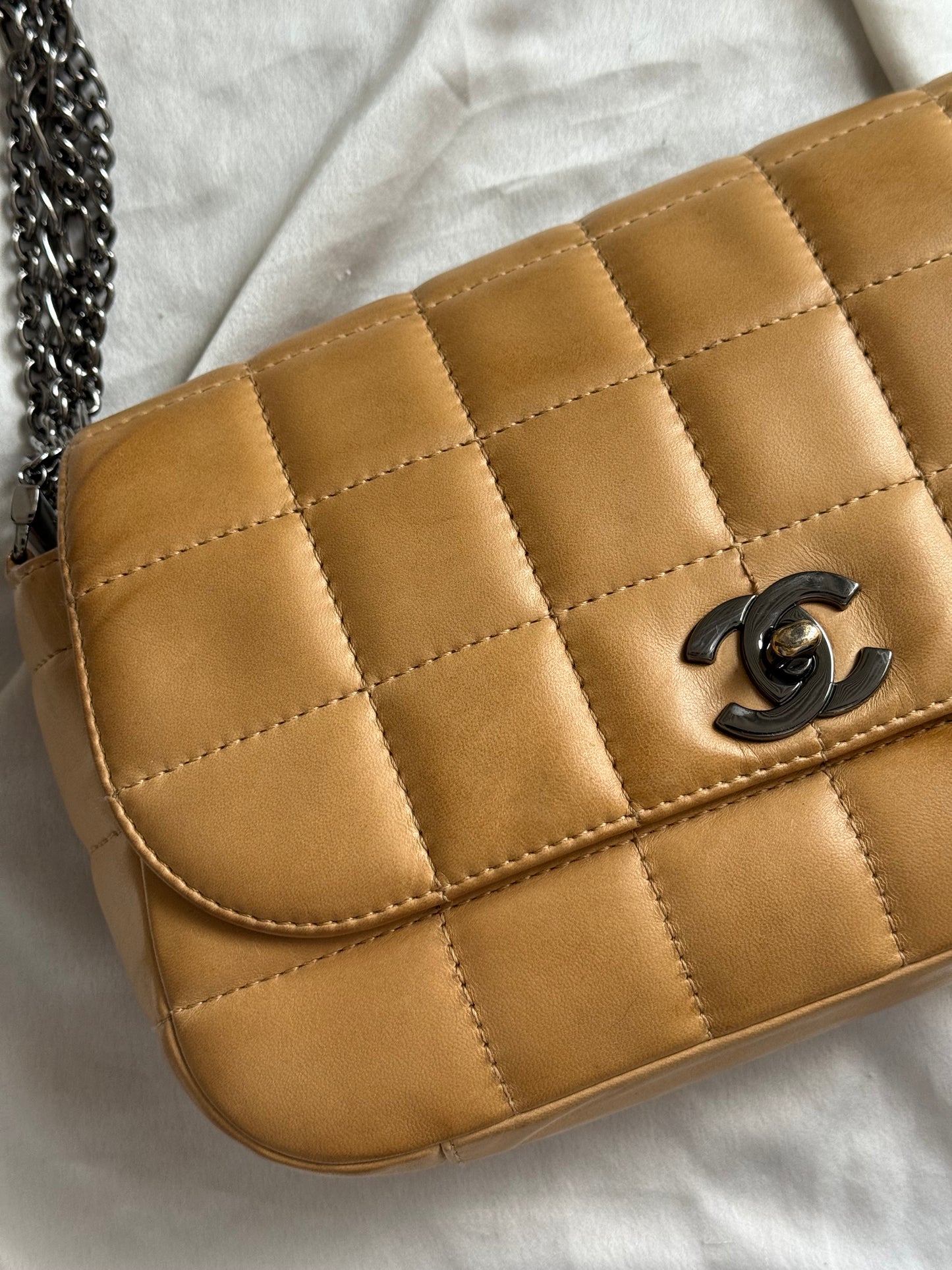 Chanel maxi chocolate bar 4 chains