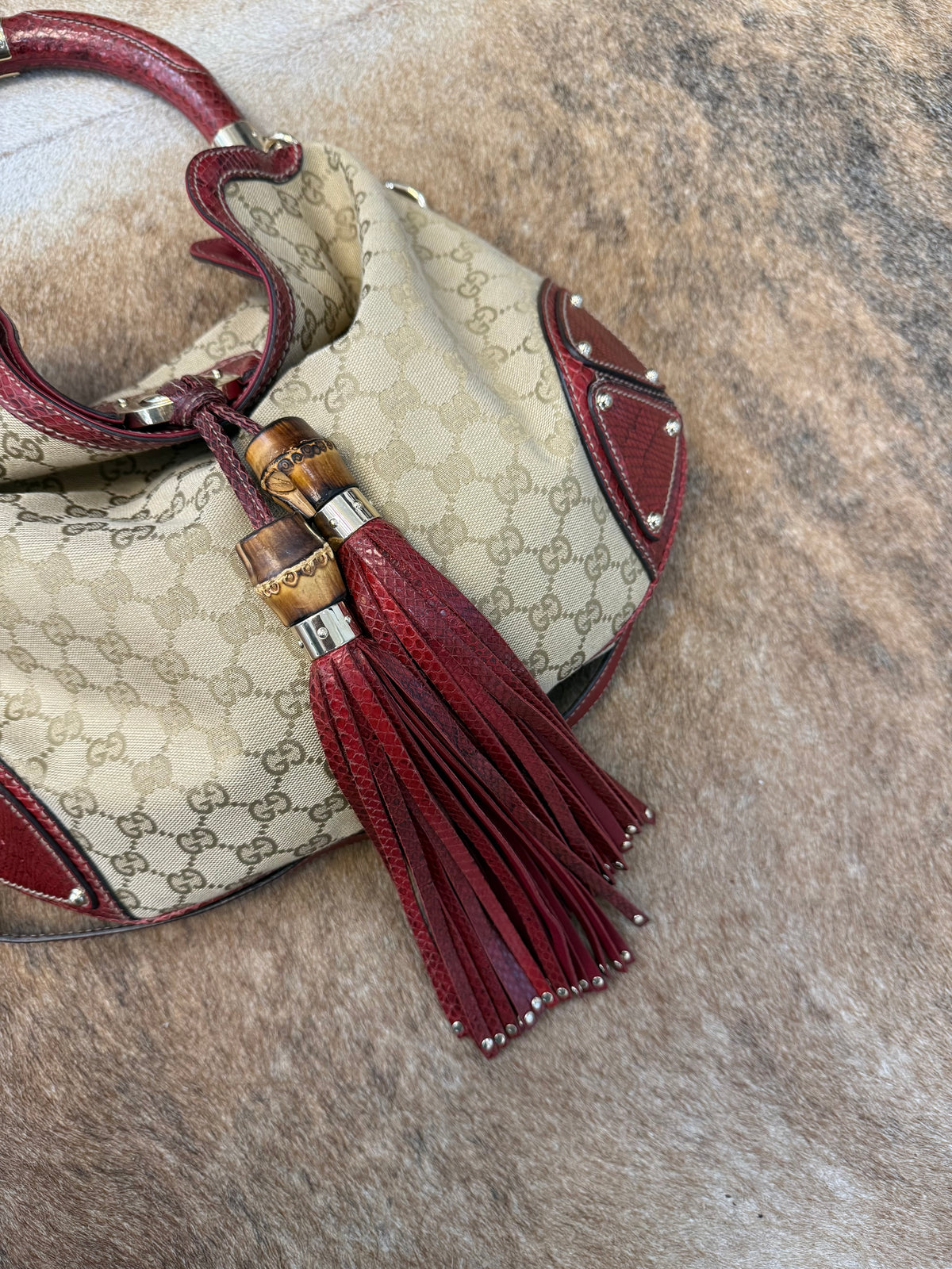 Gucci Indy red python and monogram s/s 2007